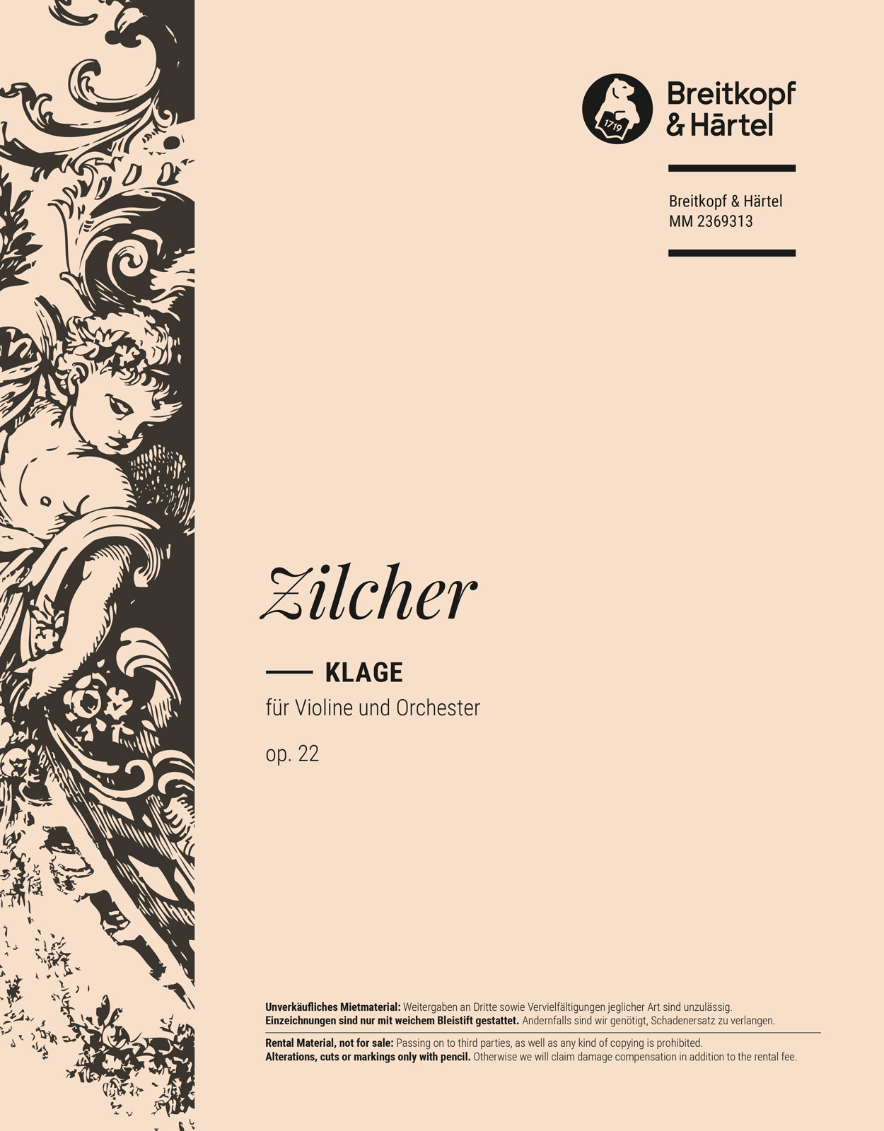 Hermann Zilcher - Klage op. 22 - Cover