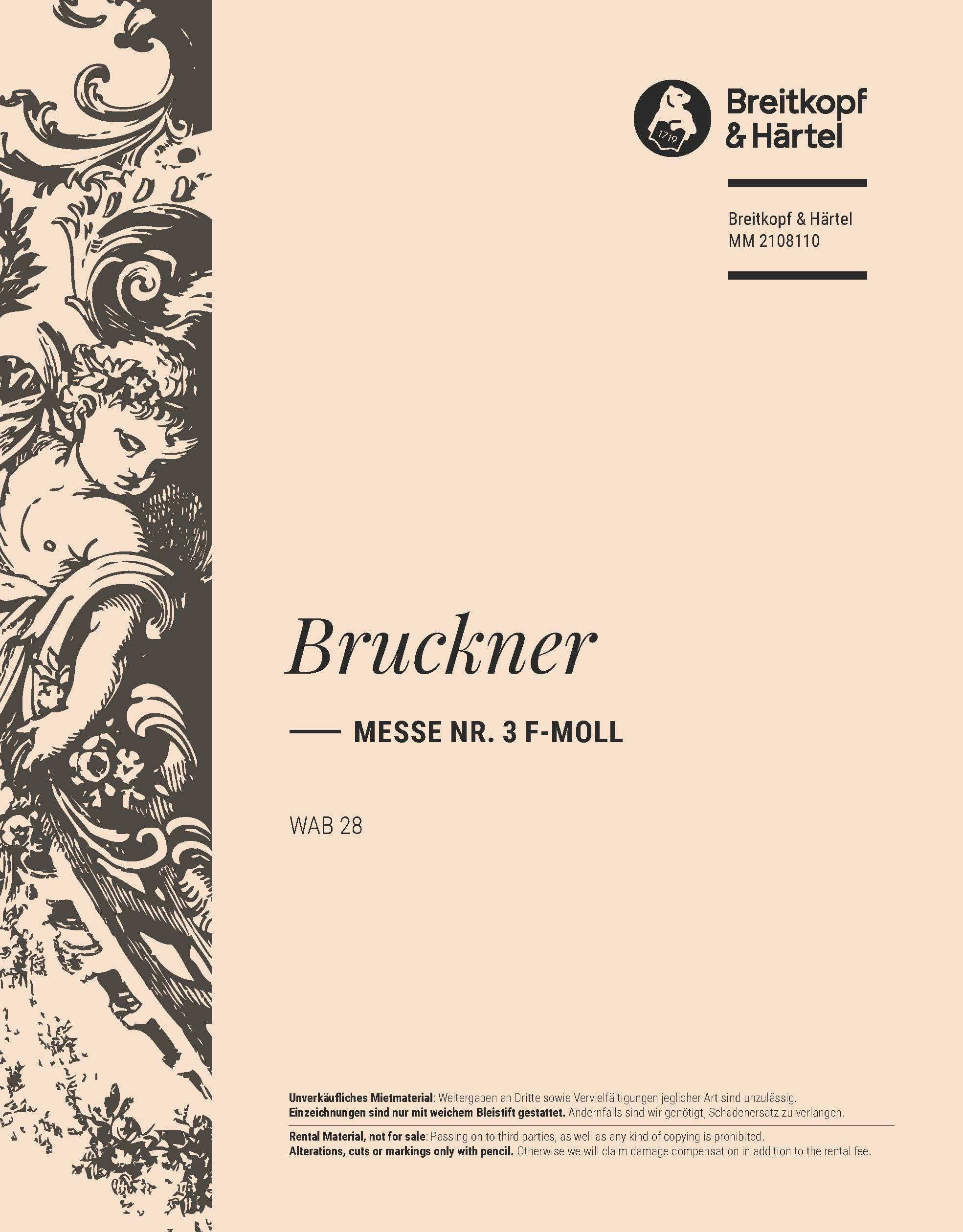 Anton Bruckner - Messe Nr. 3 f-moll WAB 28 - Cover