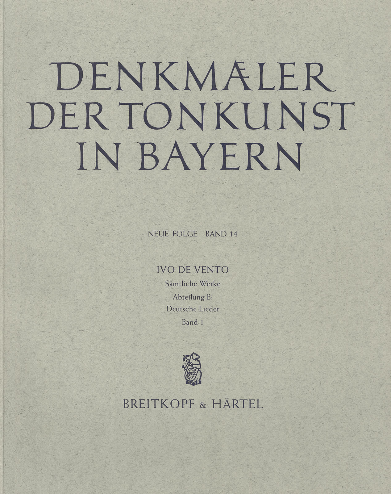 SON 244 - Gesellschaft für Bayerische Musikgeschichte - Denkmäler der Tonkunst in Bayern (Neue Folge) - Cover
