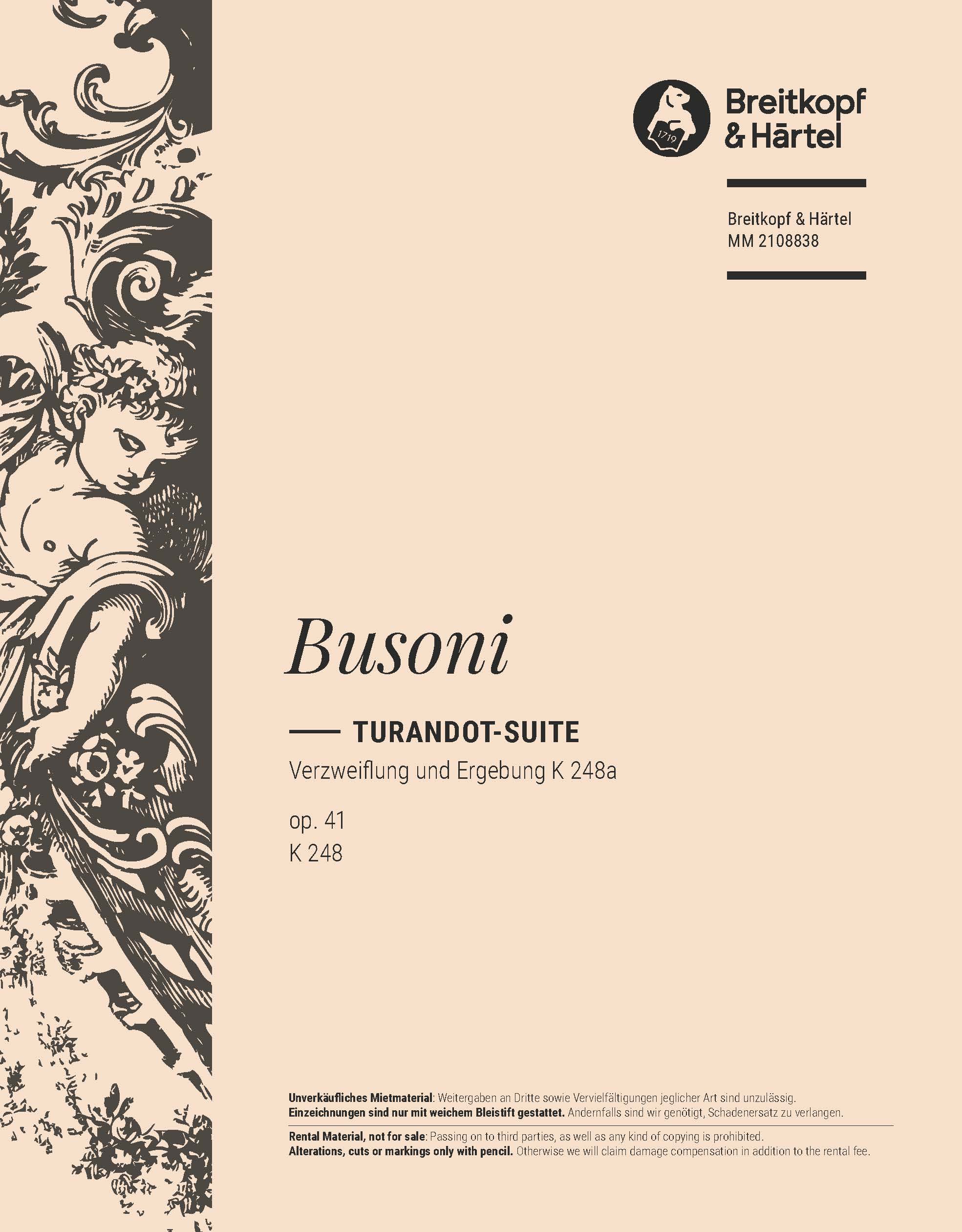 MM 2108838 - Turandot Suite Op. 41 K 248 - Cover