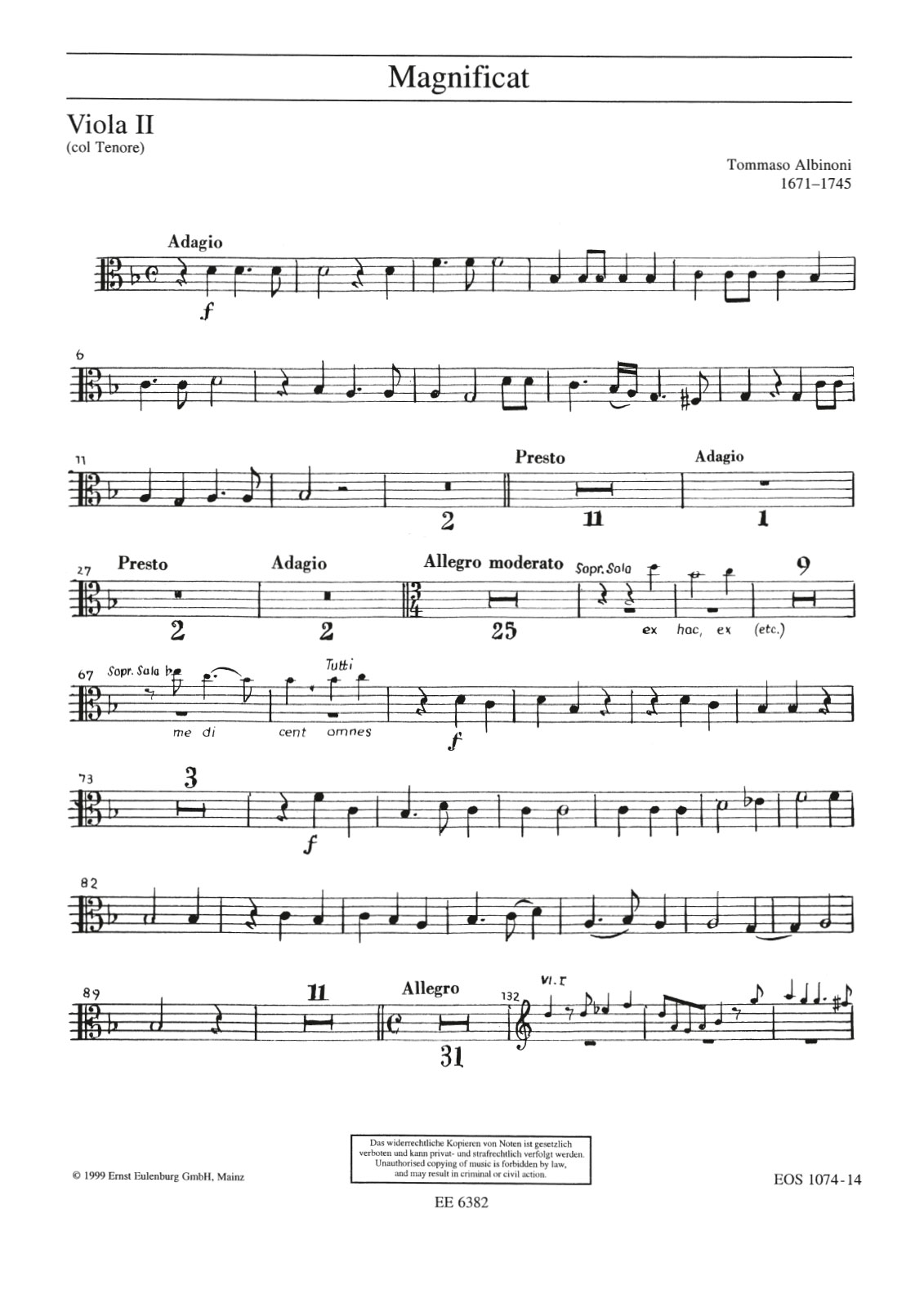 EOS 1074-20 - Magnificat - Cover