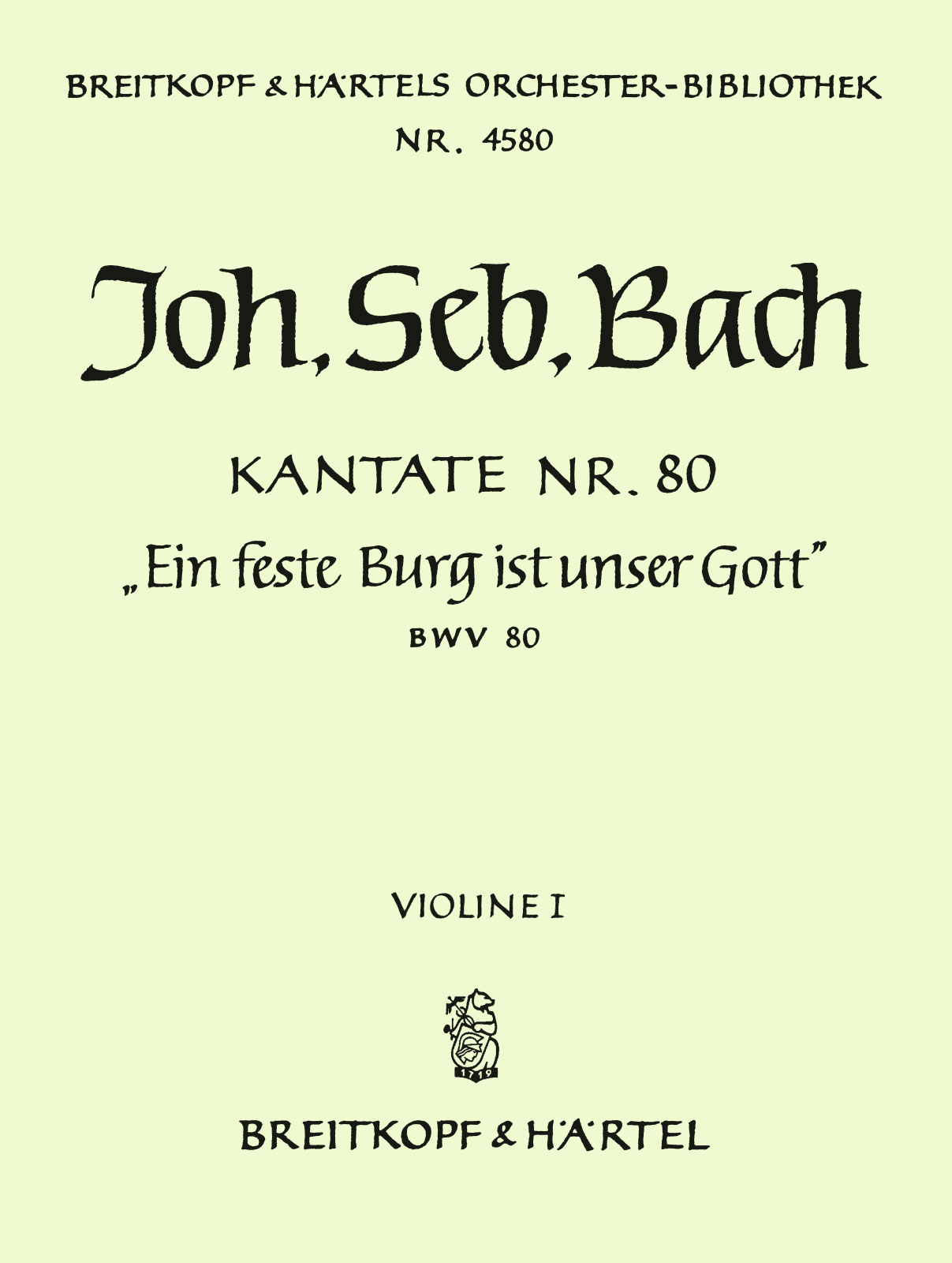 OB 4580-15 - Kantate BWV 80 „Ein feste Burg ist unser Gott“ - Cover