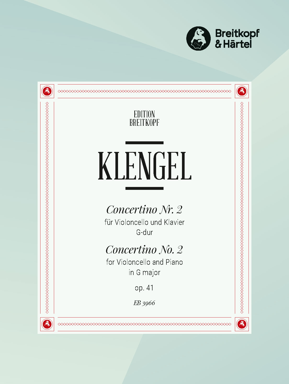 Julius Klengel - Concertino No. 2 in G major Op. 41 - Cover