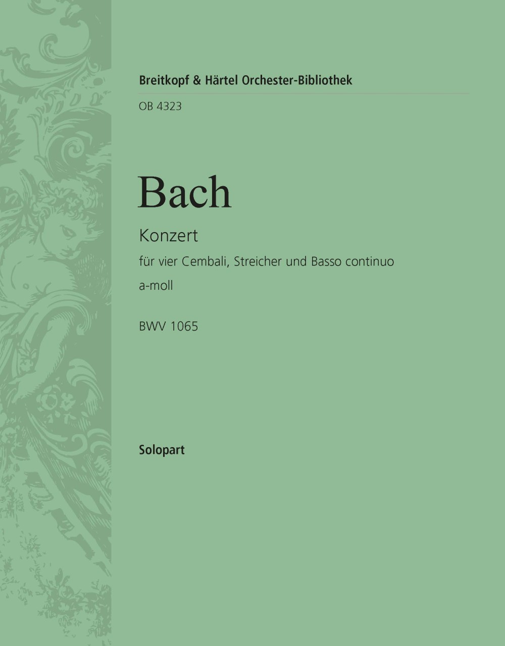 OB 4323-05 - Harpsichord Concerto in A minor BWV 1065 - Cover