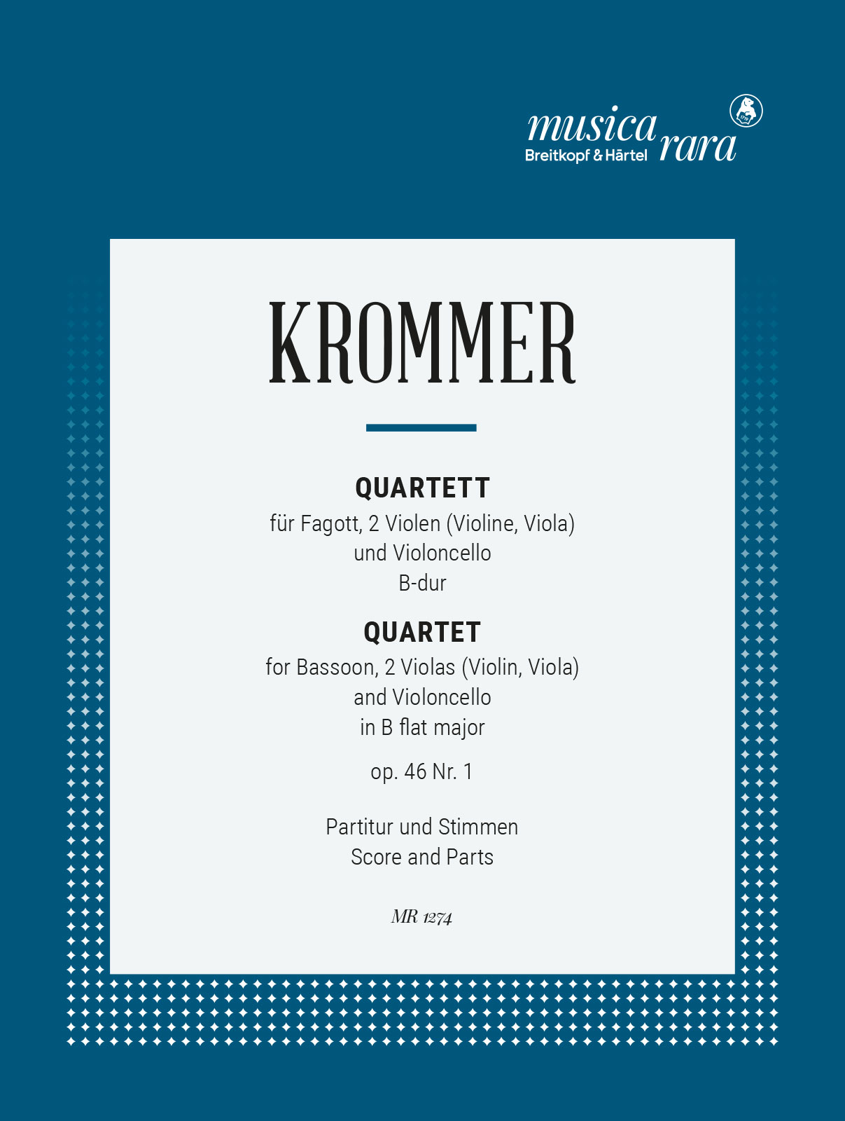 Franz Krommer - Quartett in B-dur op. 46/1 - Cover
