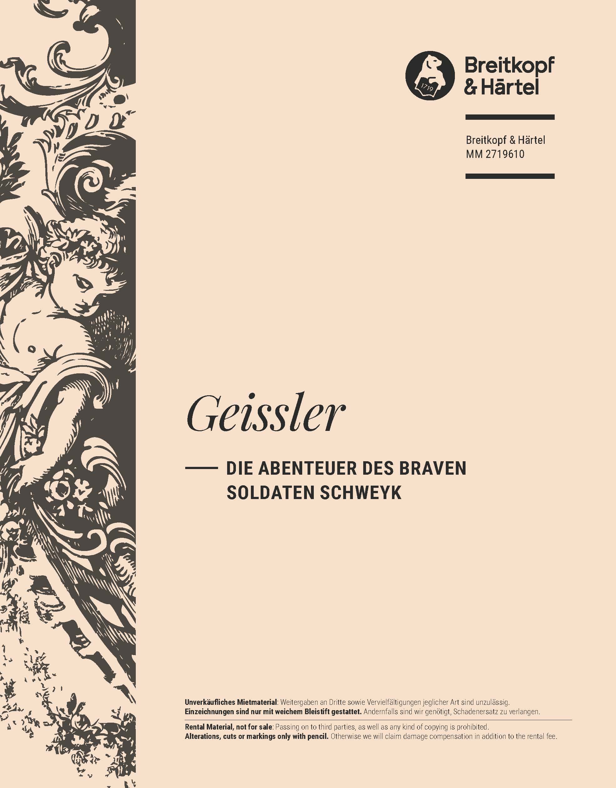 Fritz Geißler - Die Abenteuer des braven Soldaten Schweyk - Cover