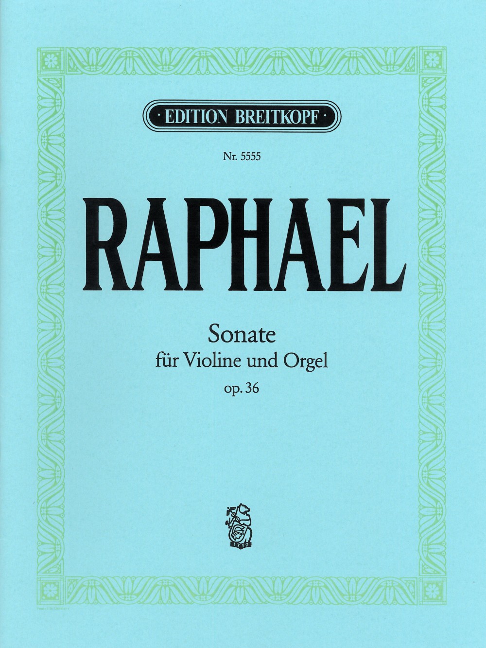 Günter Raphael - Sonate e-moll op. 36 - Cover