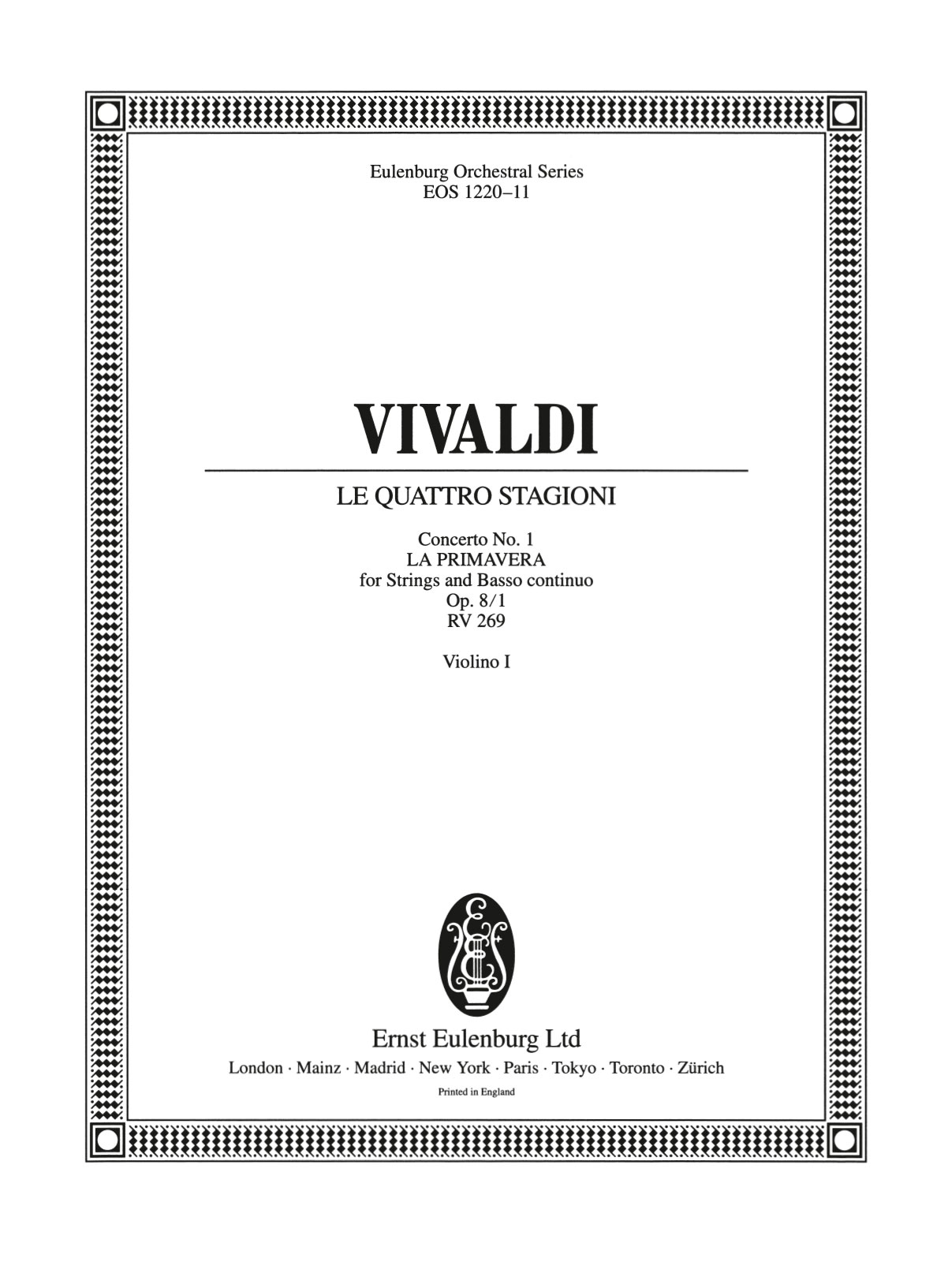 EOS 1220-15 - Le quattro stagioni (The four seasons) Op. 8/1 RV 269 - Cover