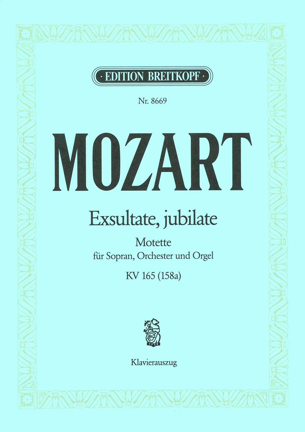 Wolfgang Amadeus Mozart - Exsultate, jubilate KV 165 (158a) - Cover