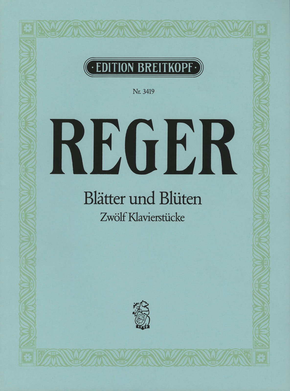 Max Reger - Blätter und Blüten - Cover