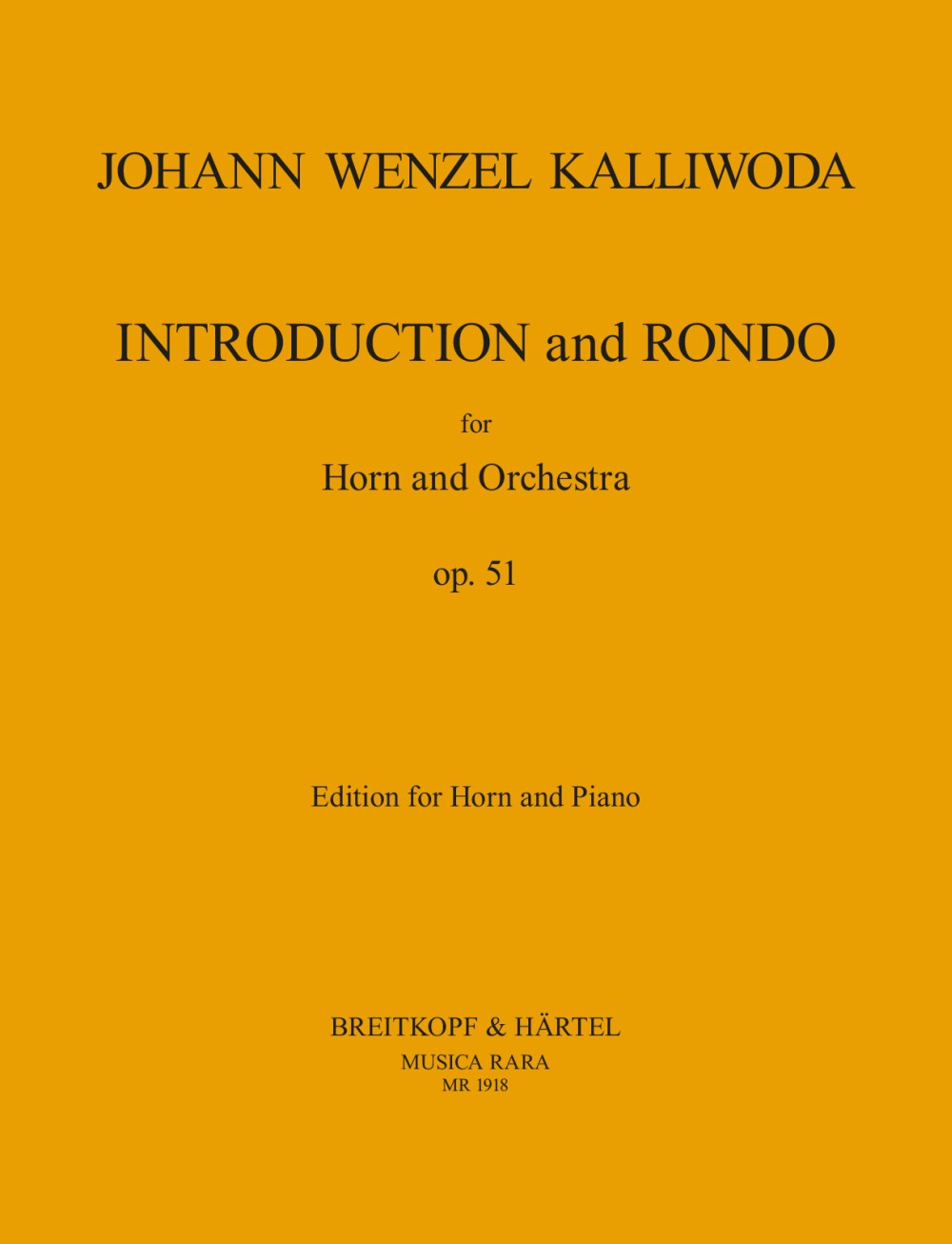 Johann Wenzel Kalliwoda - Introduktion und Rondo op. 51 - Cover
