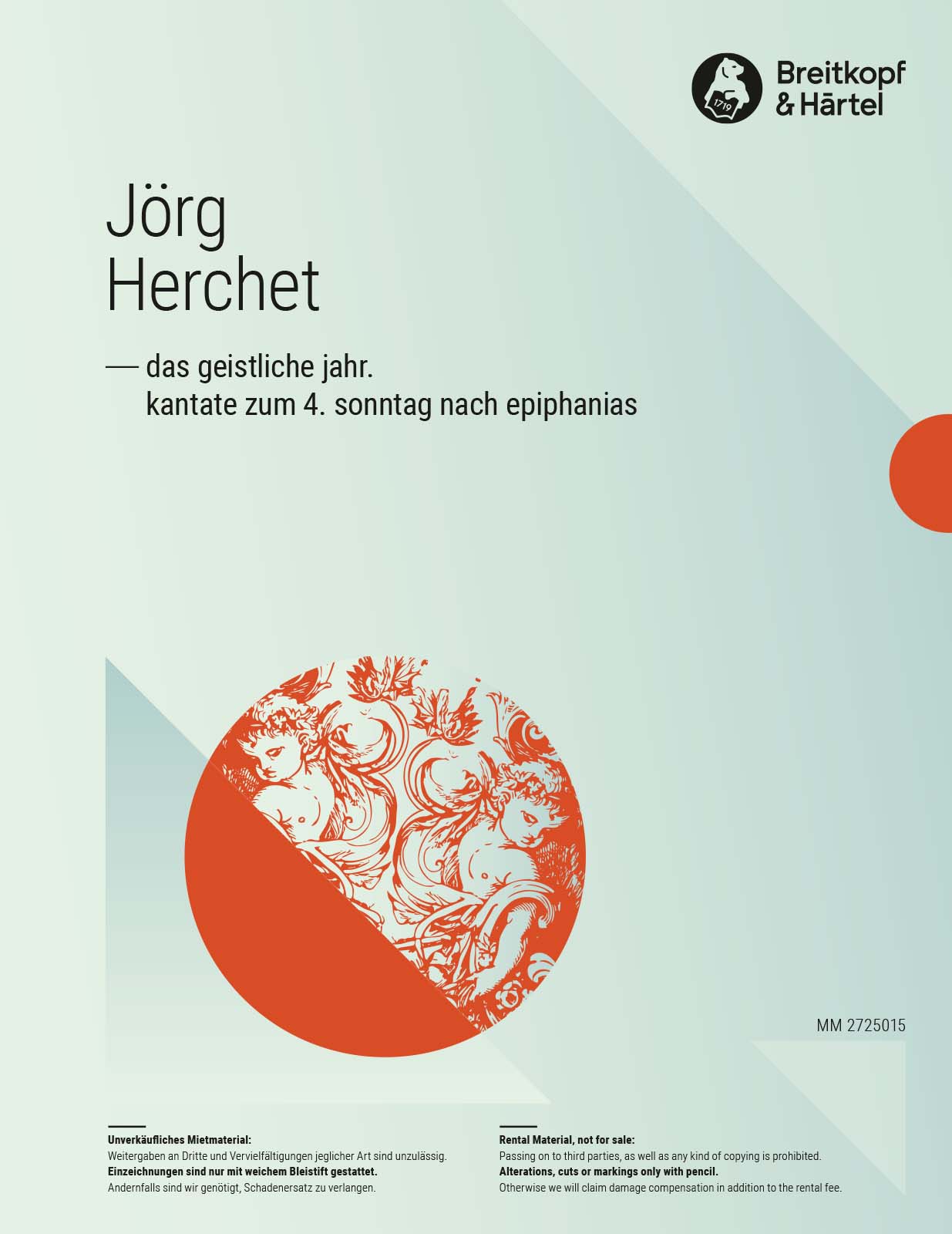 Jörg Herchet - das geistliche jahr. kantate zum 4. sonntag nach epiphanias - Cover