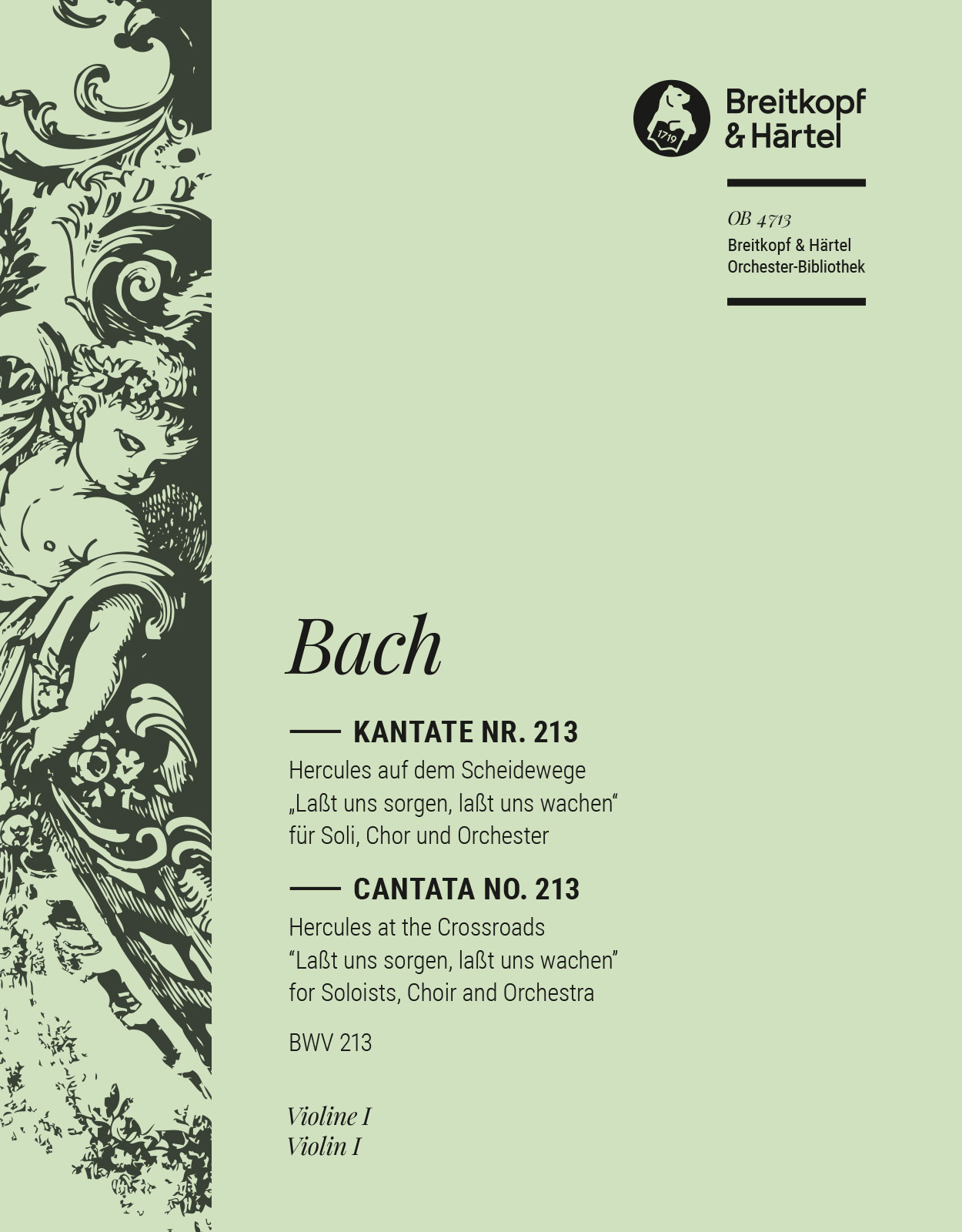 OB 4713-15 - Cantata BWV 213 “Lasst uns sorgen, lasst uns wachen” - Cover