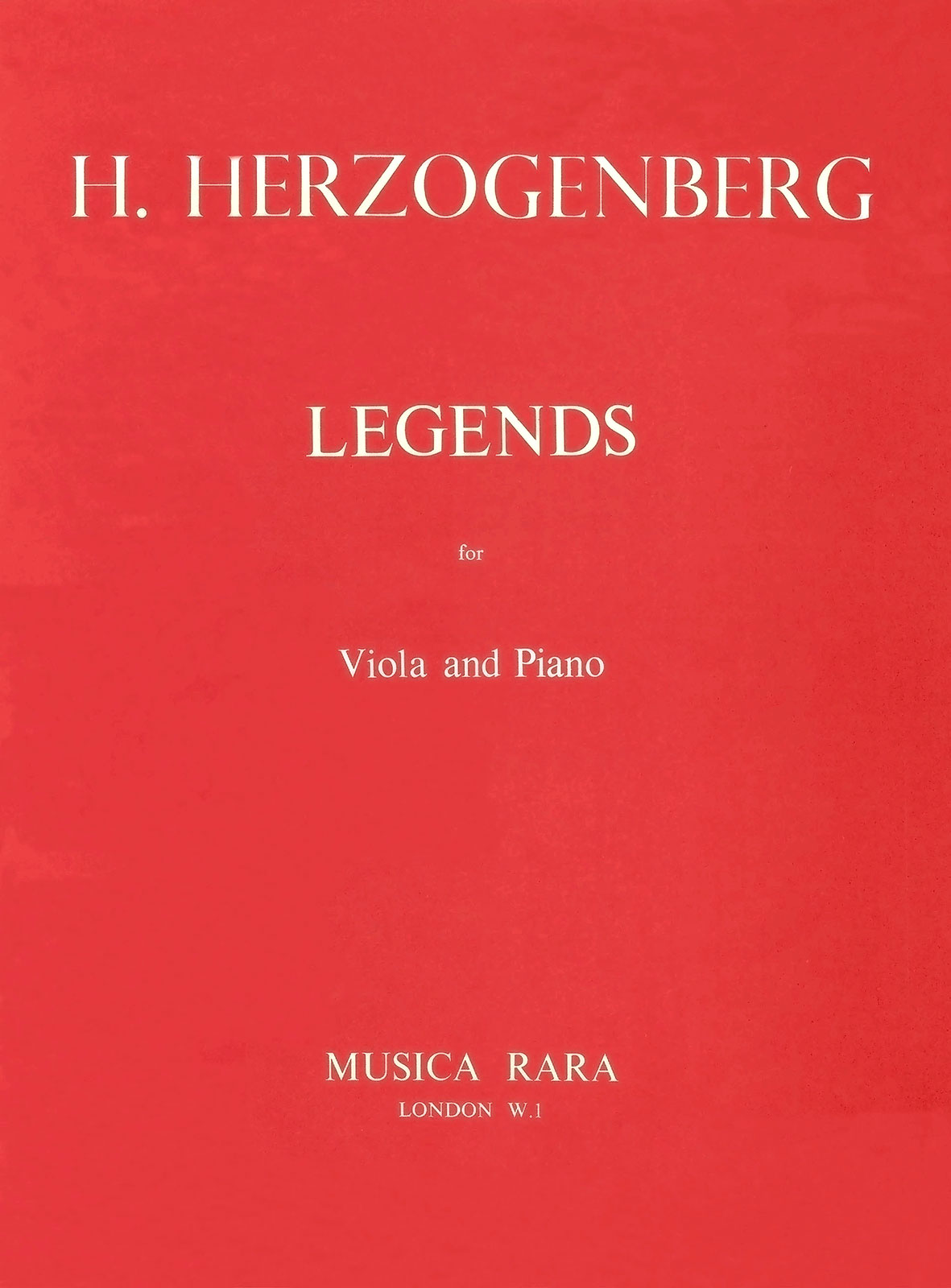 Heinrich von Herzogenberg - Legenden op. 62 - Cover