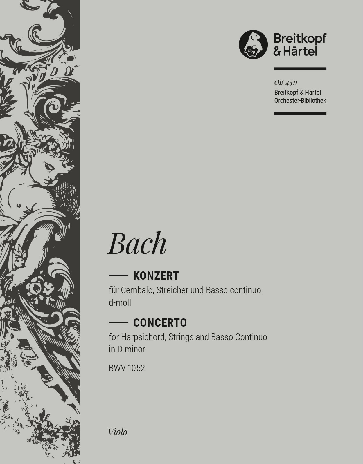 OB 4311-19 - Cembalokonzert d-moll BWV 1052 - Cover