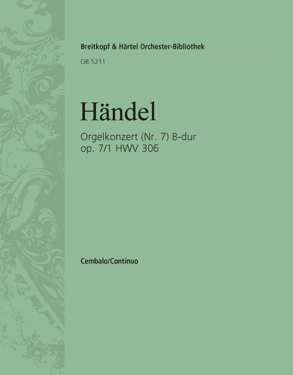 OB 5211-12 - Orgelkonzert (Nr. 7) B-dur op. 7/1 HWV 306 - Cover