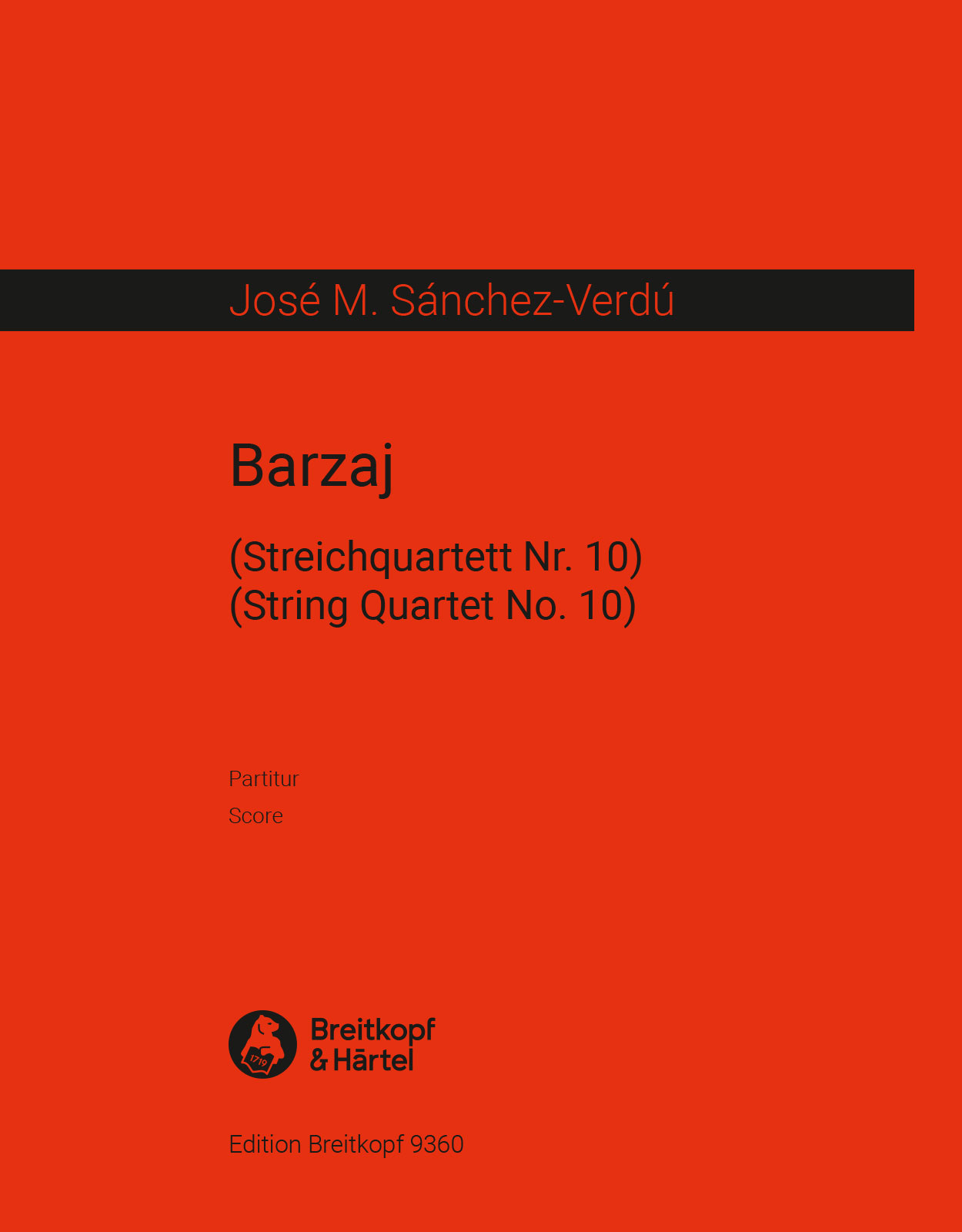 José M. Sánchez-Verdú - Barzaj - Cover
