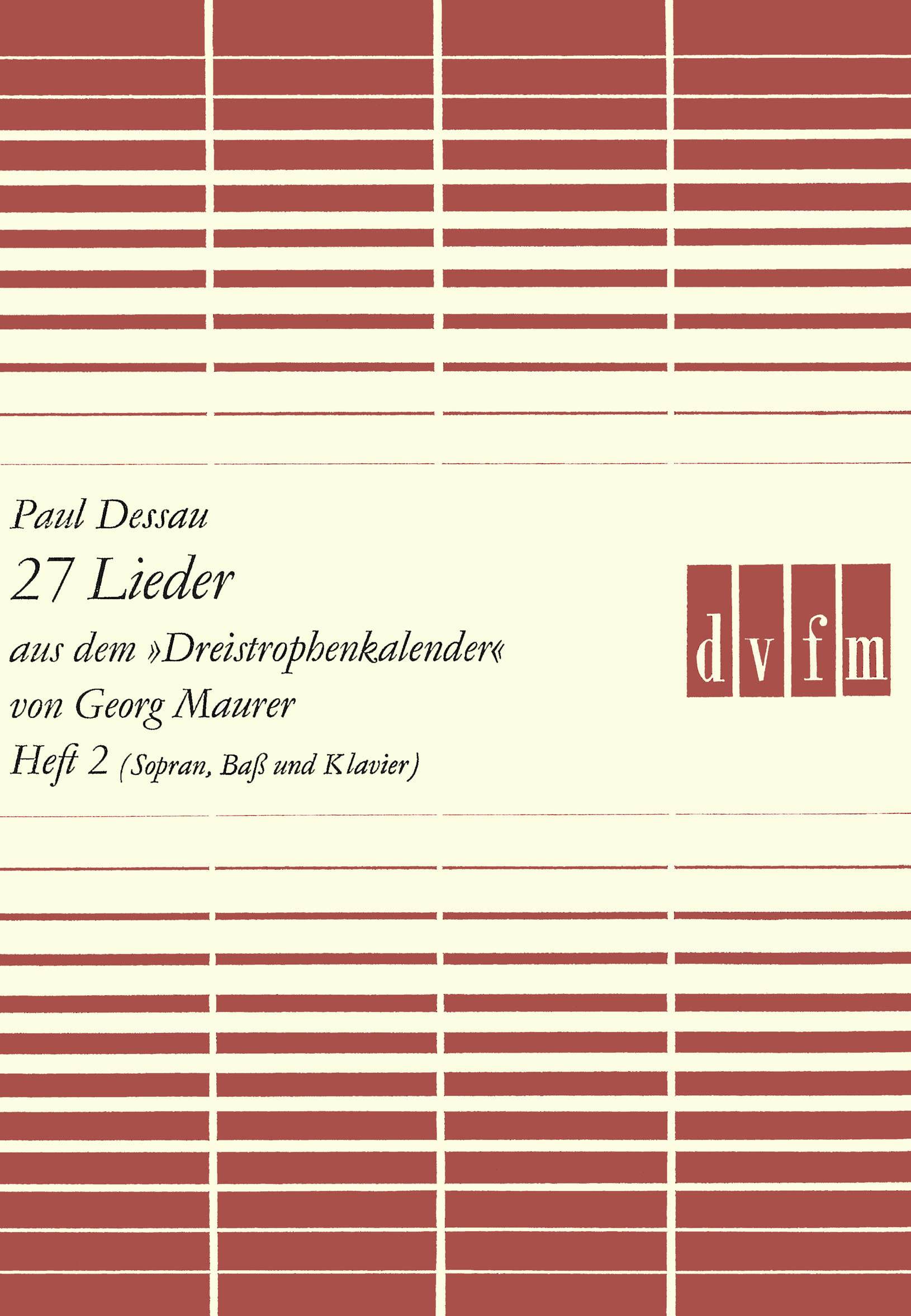 DV 9009 - 27 Lieder aus dem „Dreistrophenkalender“ - Cover