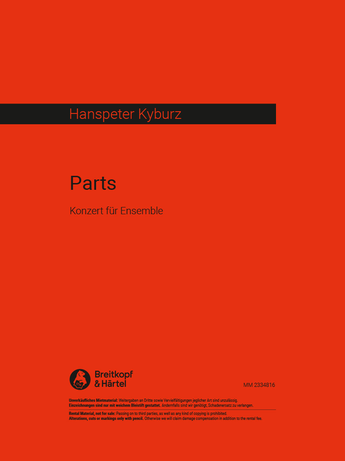 Hanspeter Kyburz - Parts - Cover