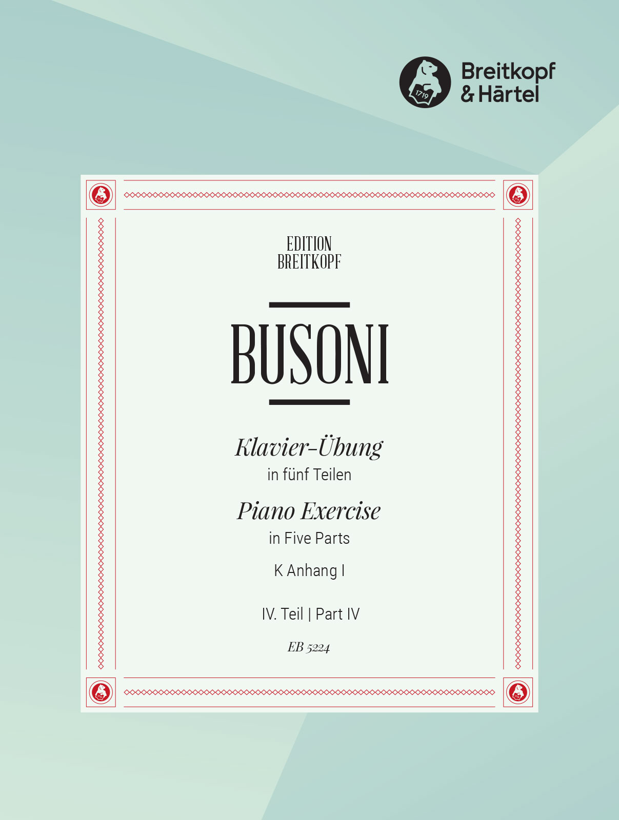 EB 5224D - Piano Exercise in 5 Parts - Cover