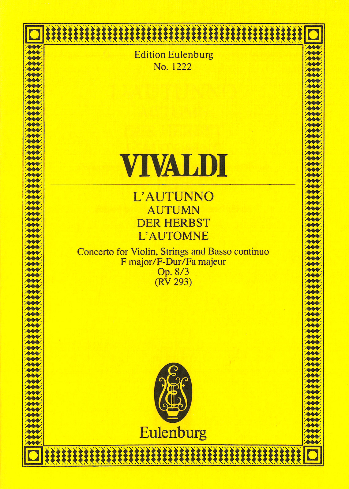 Antonio Vivaldi - Le quattro stagioni (Die vier Jahreszeiten) op. 8/3 RV 293 - Cover