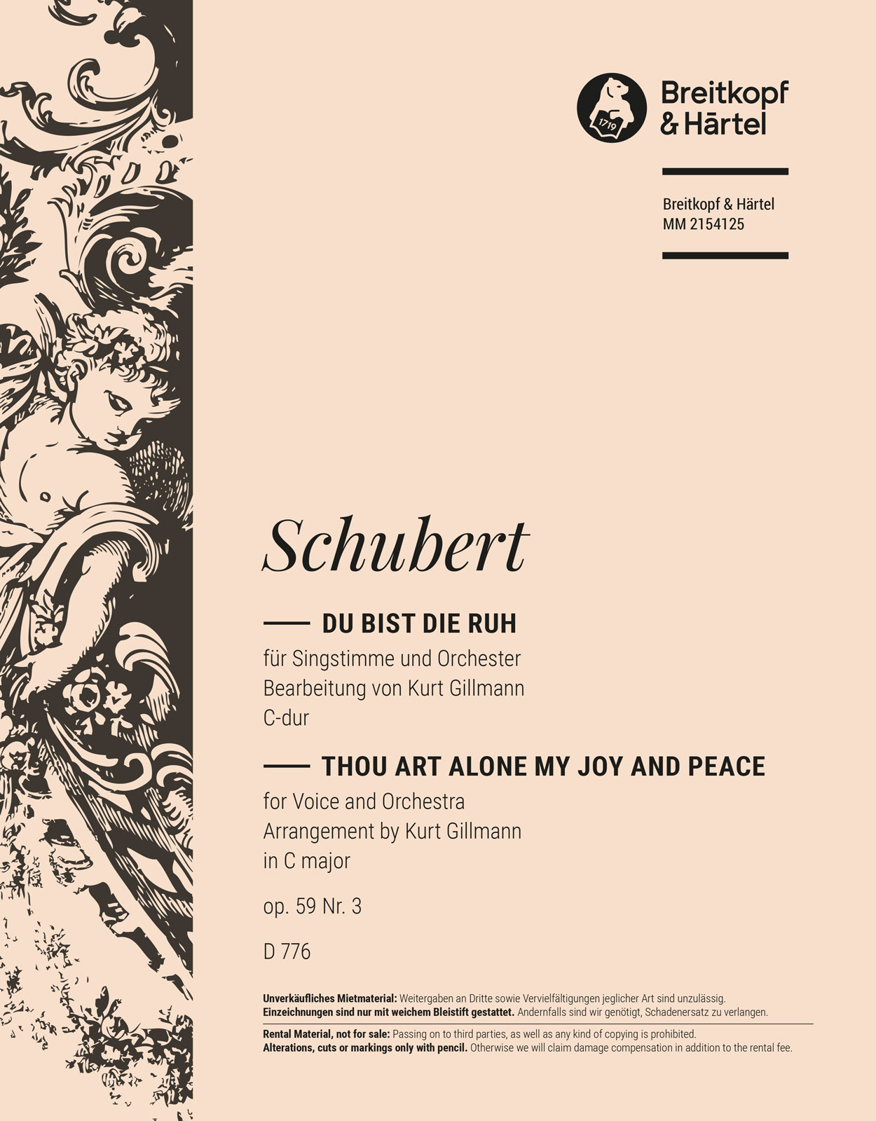MM 2154125 - Thou Art Alone My Joy and Peace D 776 [Op. 59/3] - Cover