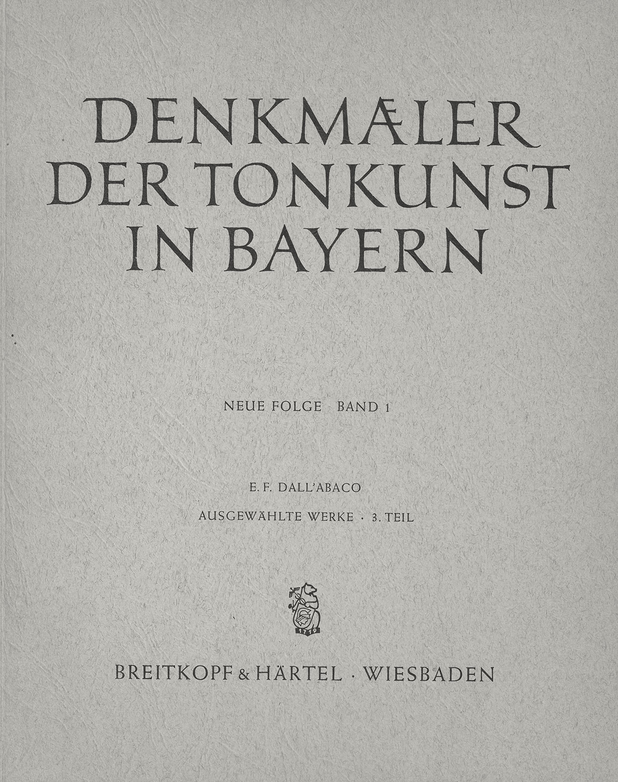 Denkmäler der Tonkunst in Bayern (Neue Folge)