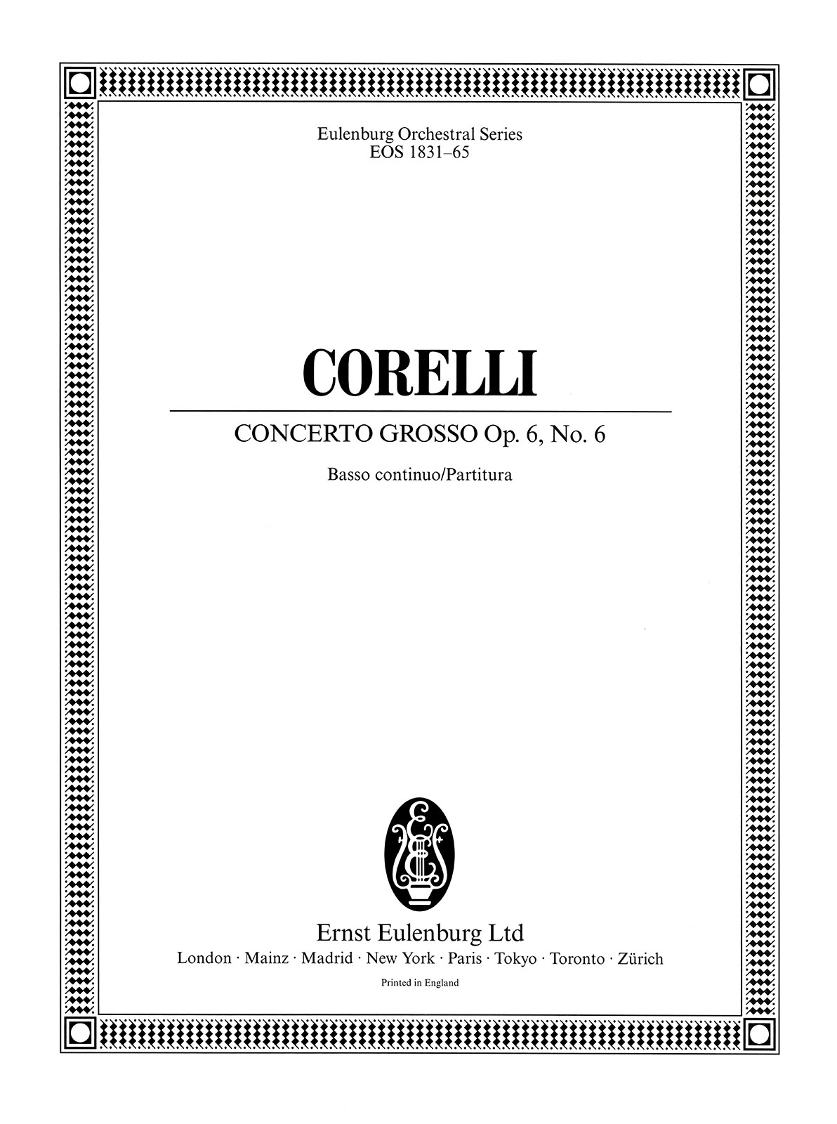 Arcangelo Corelli - Concerto grosso op. 6 Nr. 6 F-dur - Cover