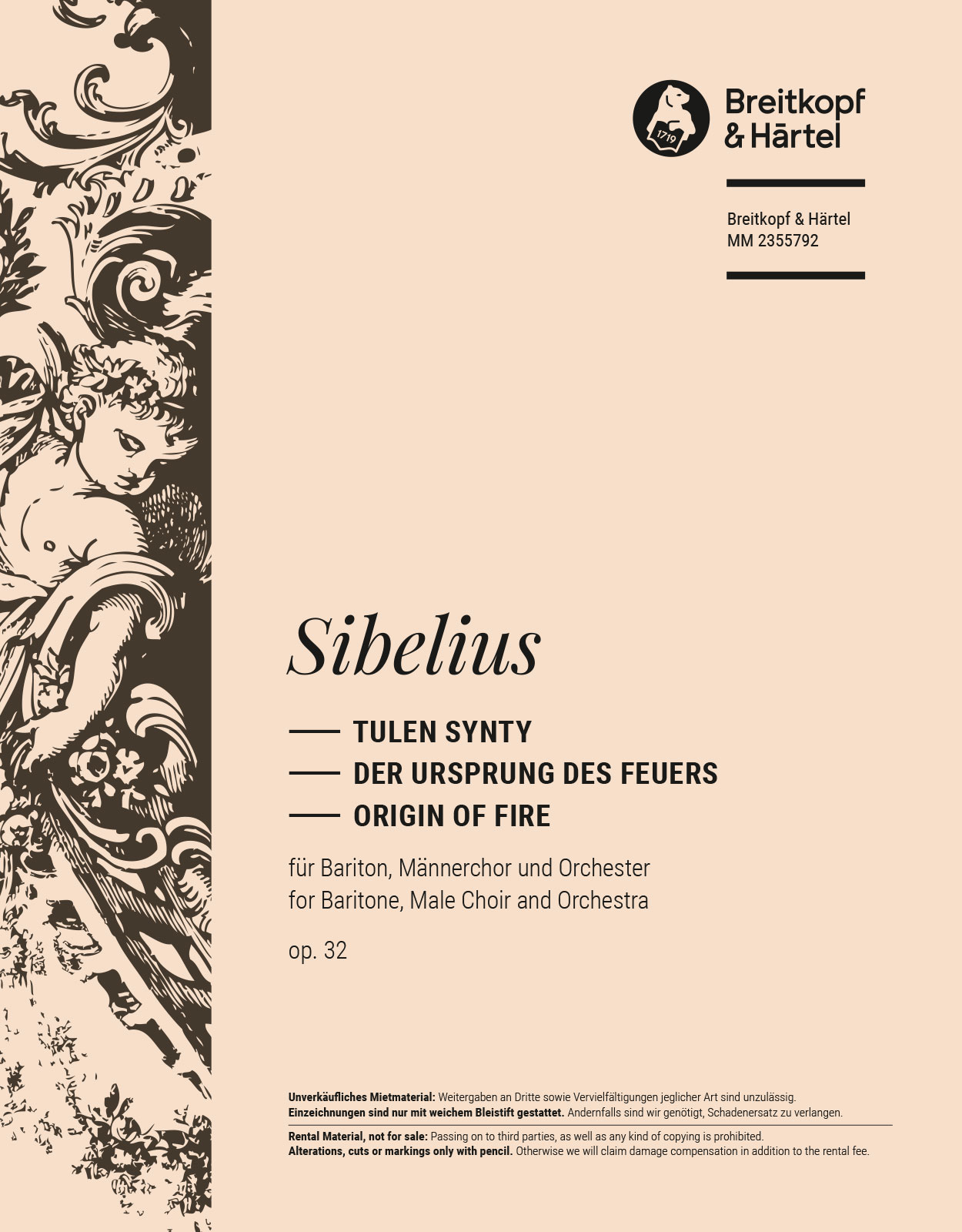 Jean Sibelius - Tulen synty op. 32 - Cover