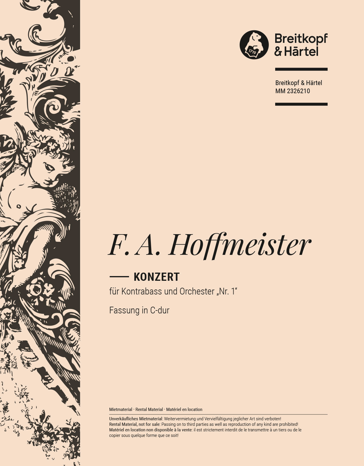 MM 2326210 - Double Bass Concerto “No. 1” - Cover