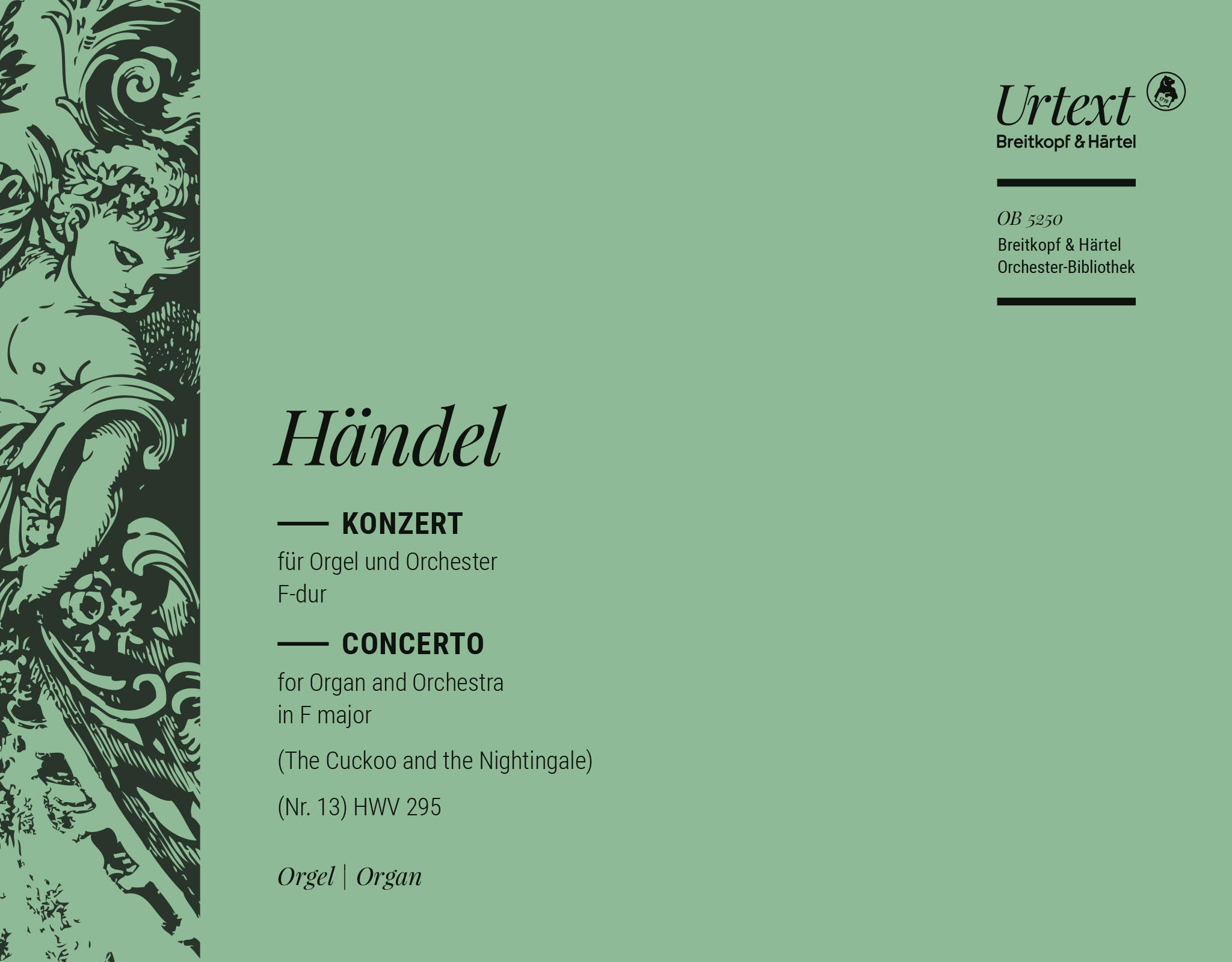 OB 5250-03 - Organ Concerto (No. 13) in F major HWV 295 - Cover
