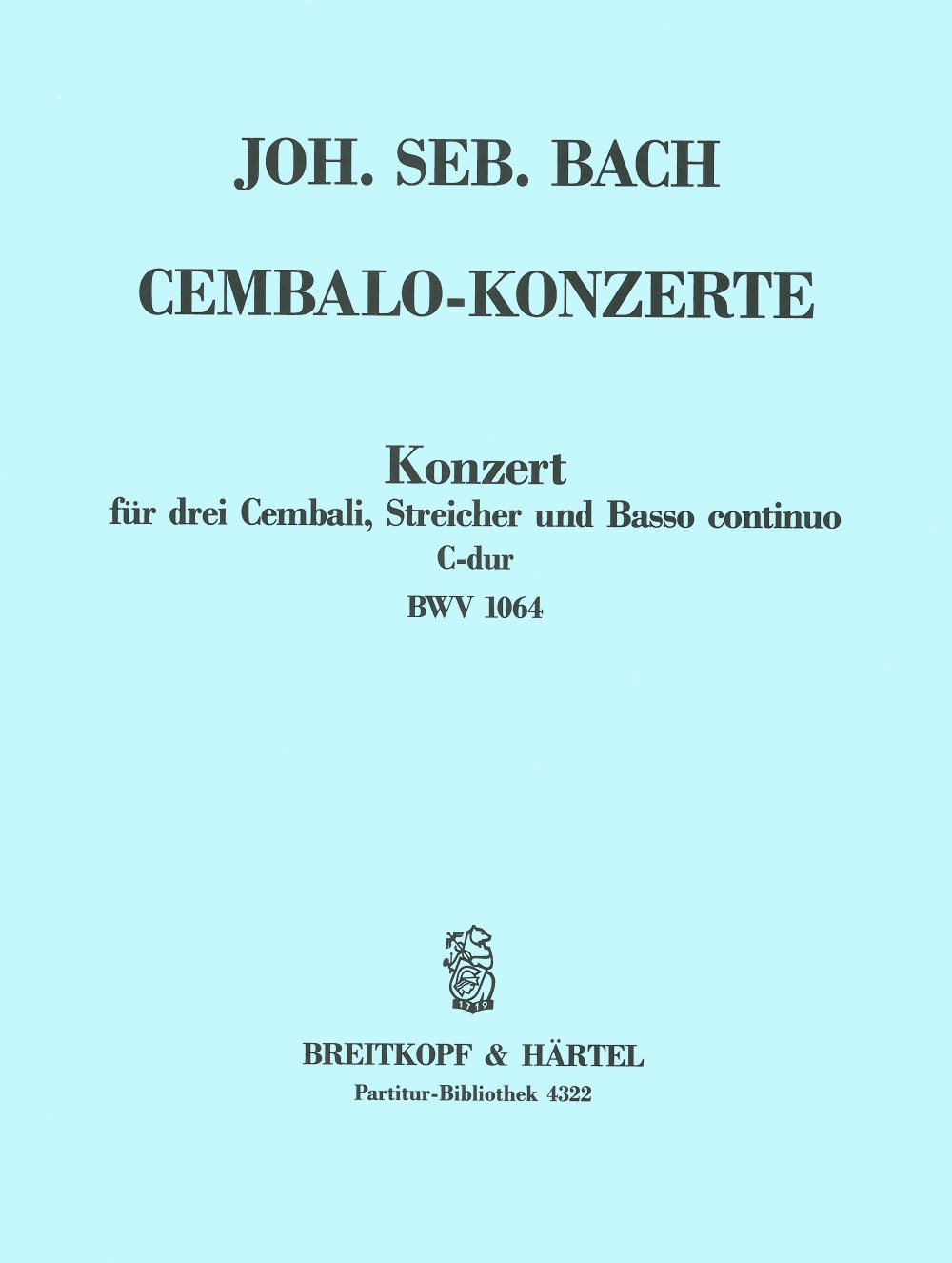 Johann Sebastian Bach - Cembalokonzert C-dur BWV 1064 - Cover