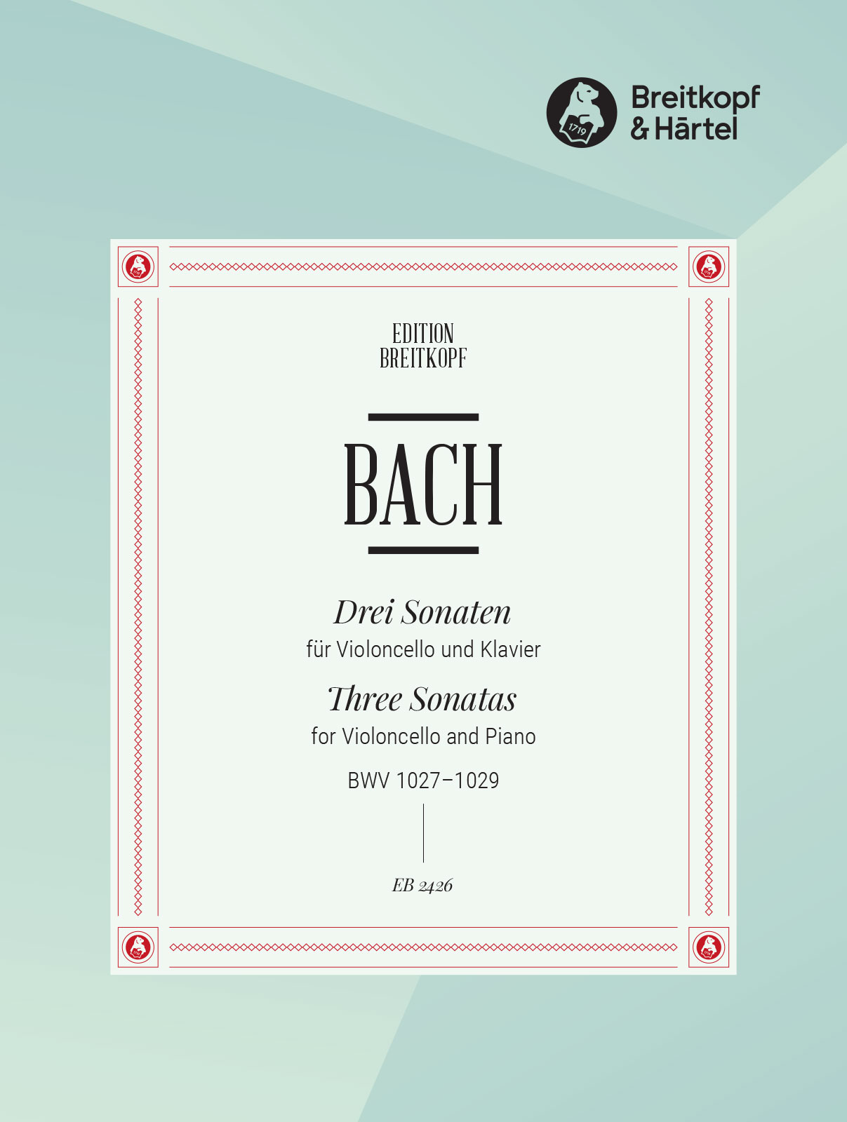 EB 2426D - 3 Sonaten BWV 1027-1029 - Cover