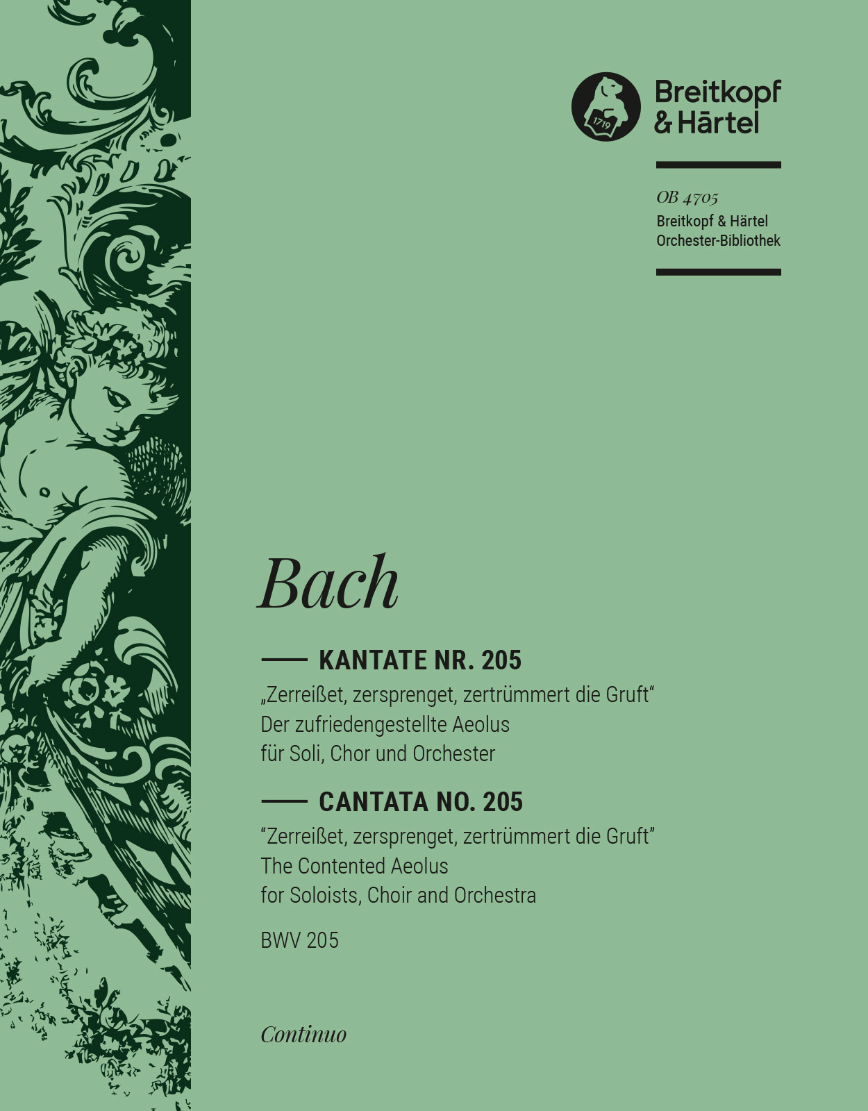 OB 4705-12 - Kantate BWV 205 „Zerreißet, zersprenget, zertrümmert die Gruft“ - Cover