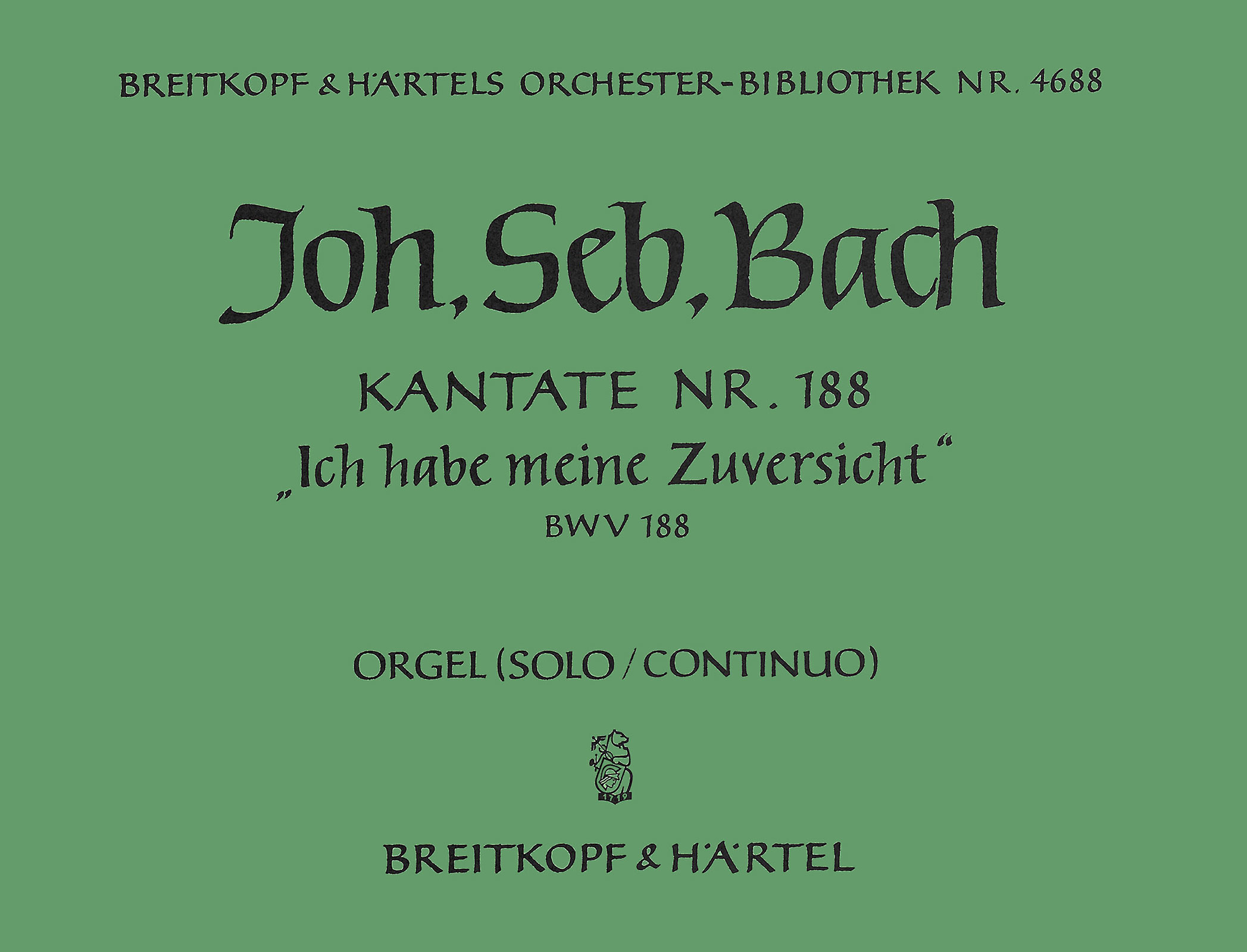OB 4688-11 - Cantata BWV 188 “Ich habe meine Zuversicht” - Cover