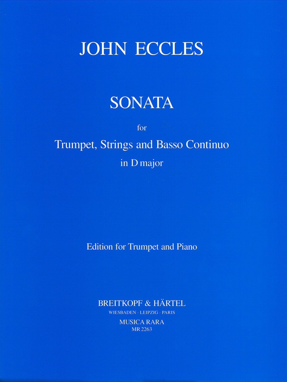 John Eccles - Sonate D-dur - Cover