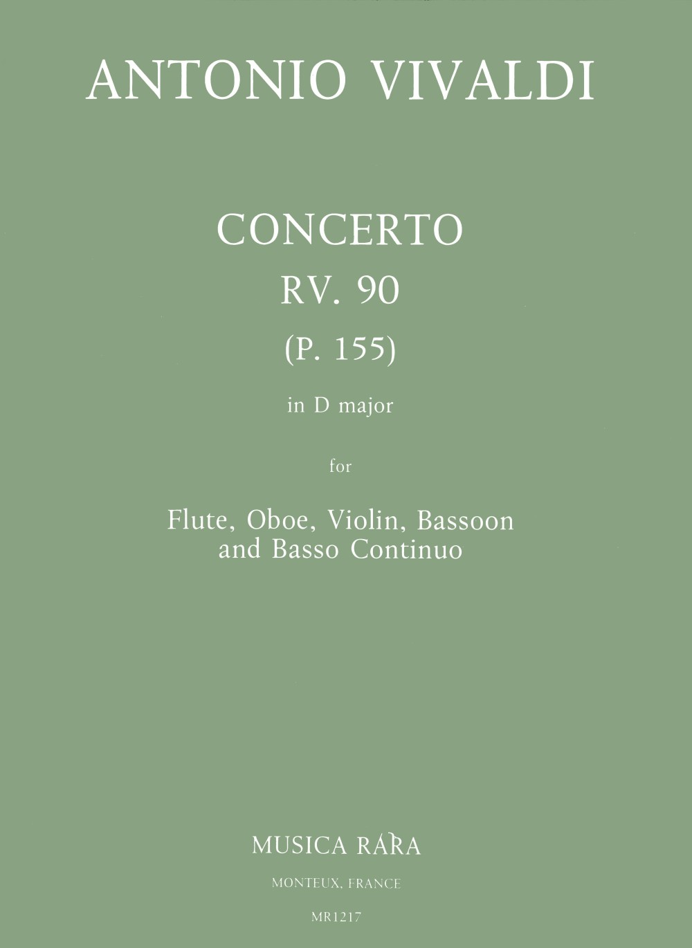 Antonio Vivaldi - Concerto in D-dur RV 90 - Cover