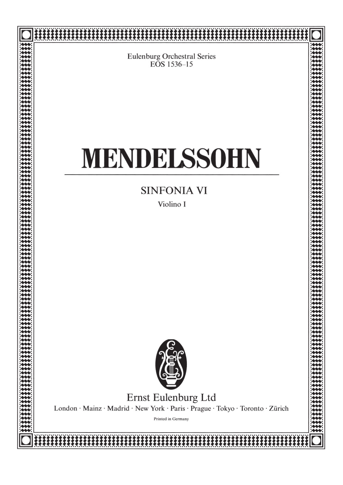 EOS 1536-15 - Sinfonia Nr. 6 Es-dur MWV N 6 - Cover