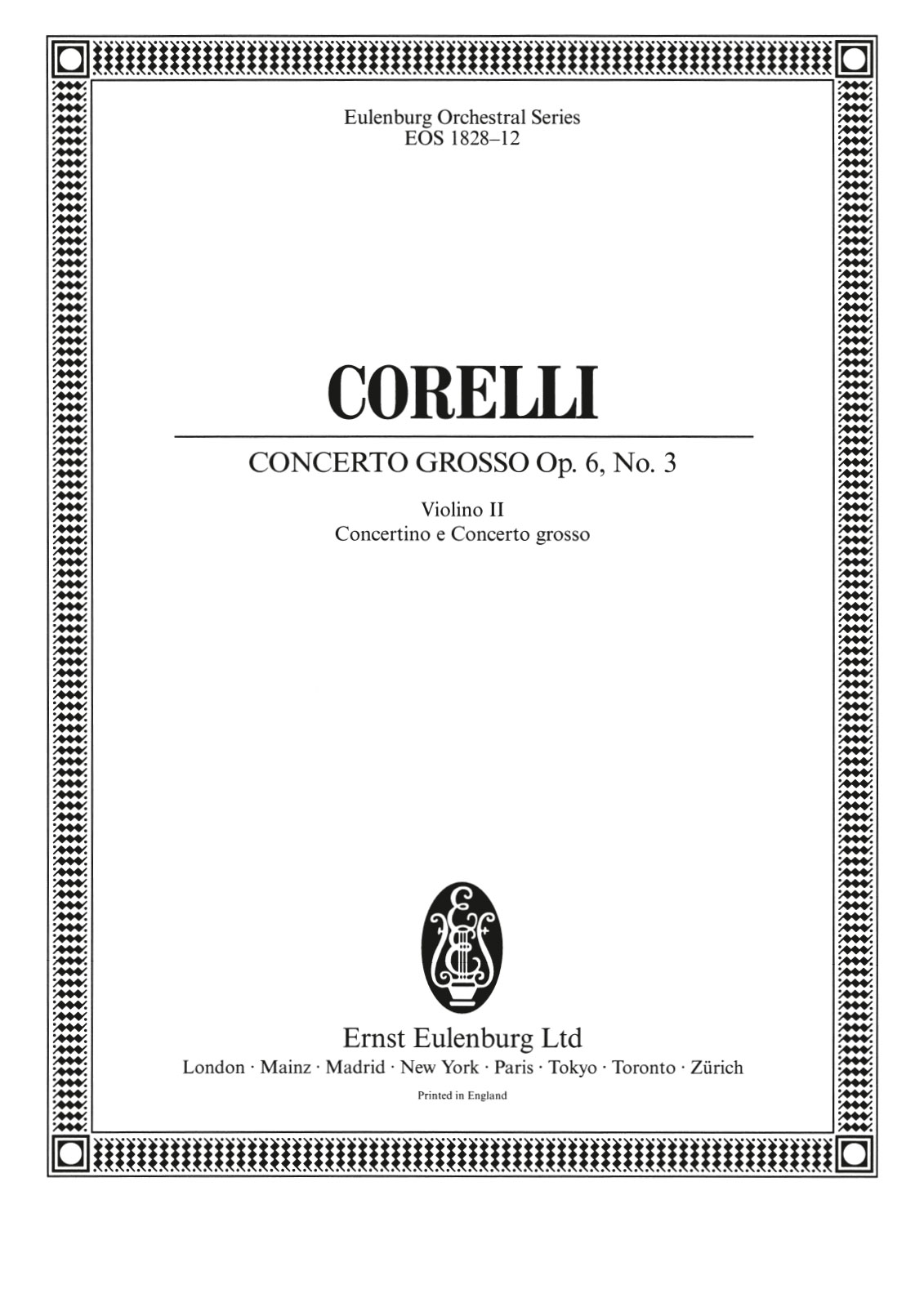 EOS 1828-16 - Concerto grosso op. 6 Nr. 3 c-moll - Cover