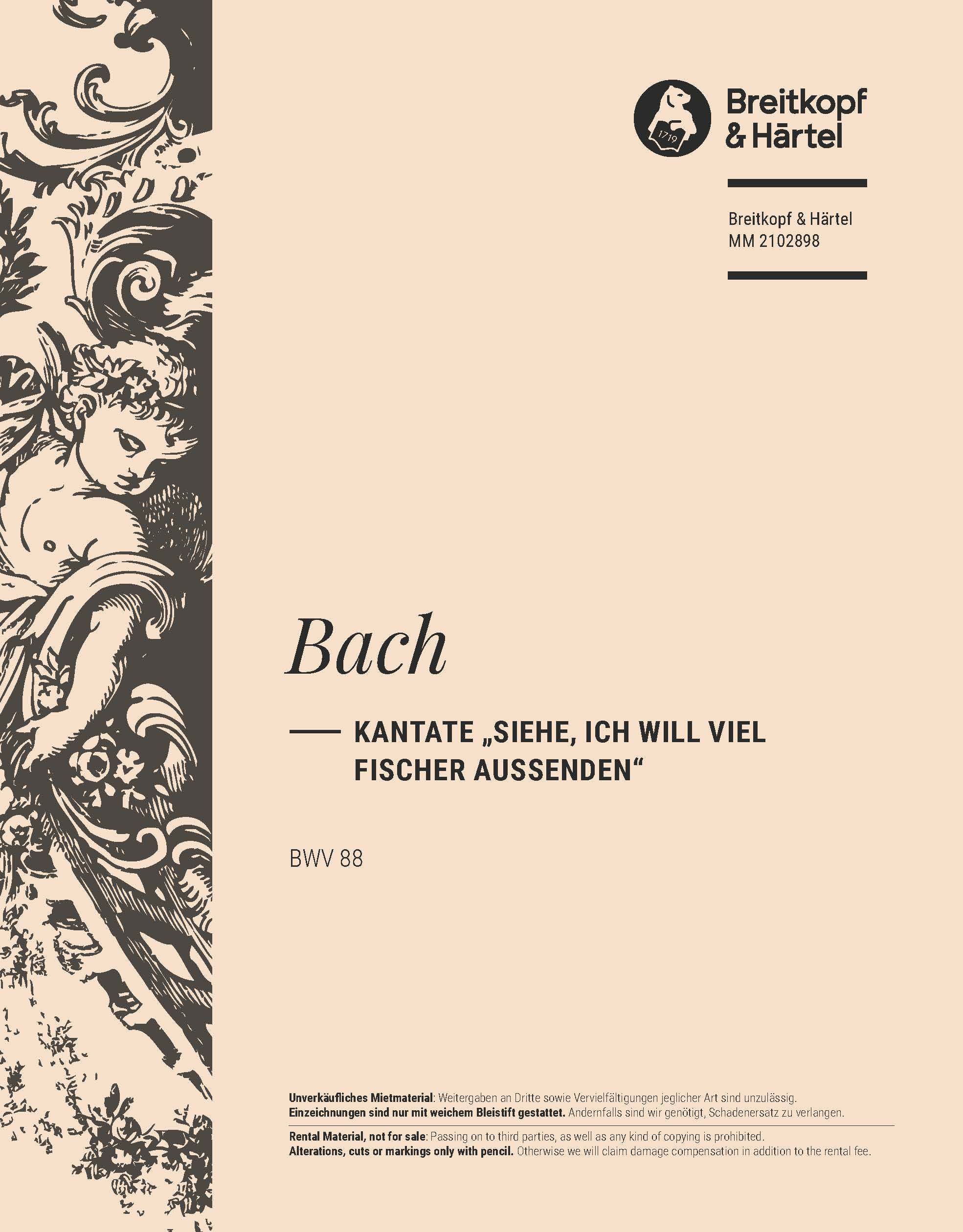 MM 2102898 - Cantata BWV 88 “Siehe, ich will viel Fischer aussenden” - Cover