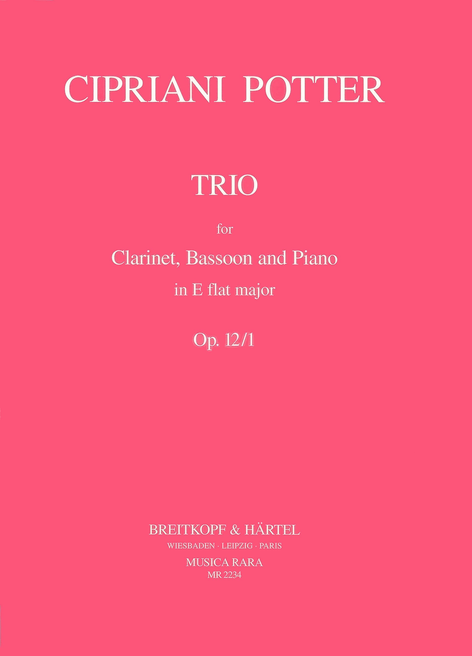 Cipriani Potter - Trio in Es-dur op. 12 Nr. 1 - Cover
