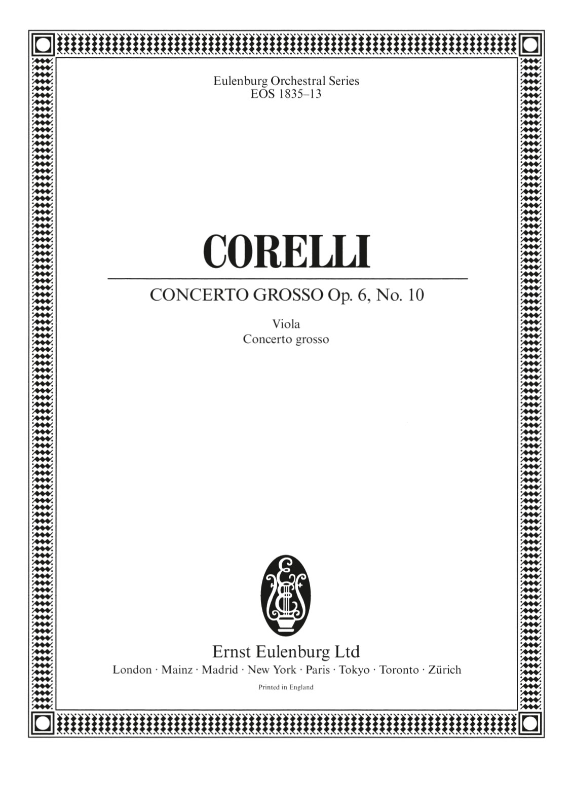 EOS 1835-19 - Concerto grosso op. 6 Nr. 10 C-dur - Cover