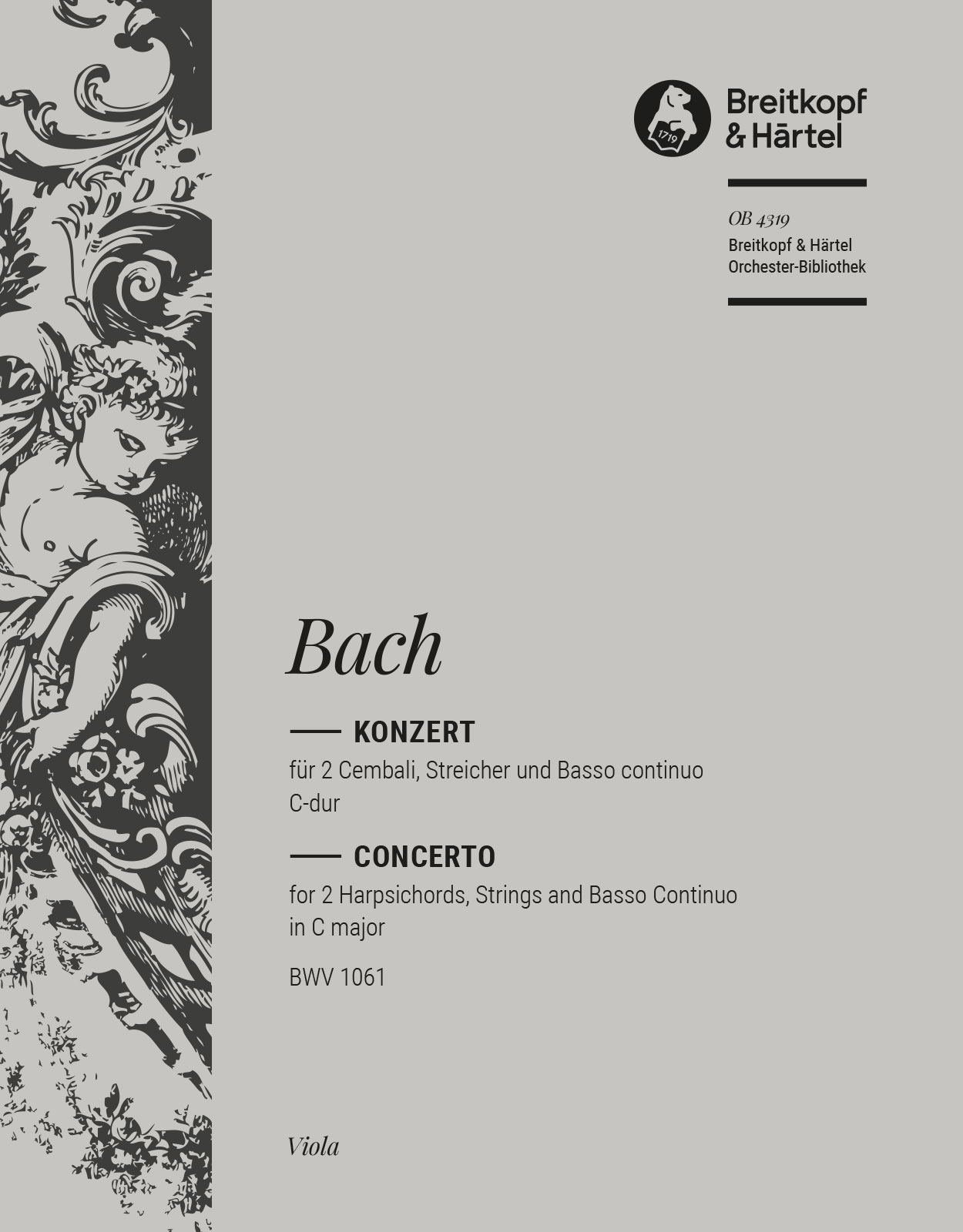 OB 4319-19 - Cembalokonzert C-dur BWV 1061 - Cover