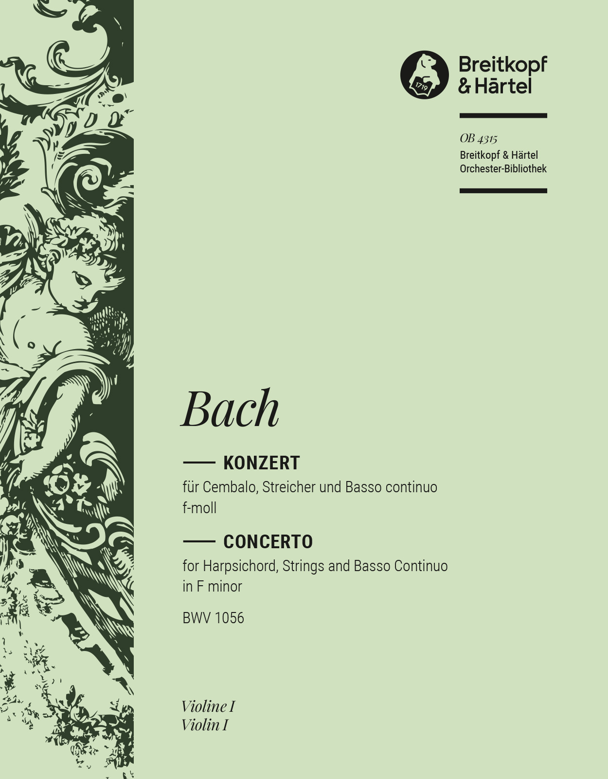 OB 4315-15 - Cembalokonzert f-moll BWV 1056 - Cover