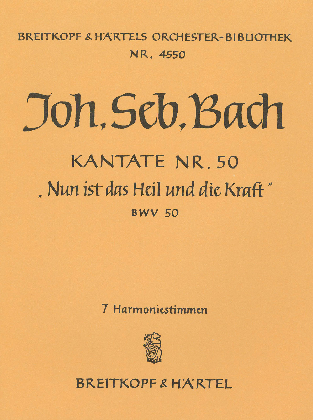 OB 4550-30 - Kantate BWV 50 „Nun ist das Heil und die Kraft“ - Cover