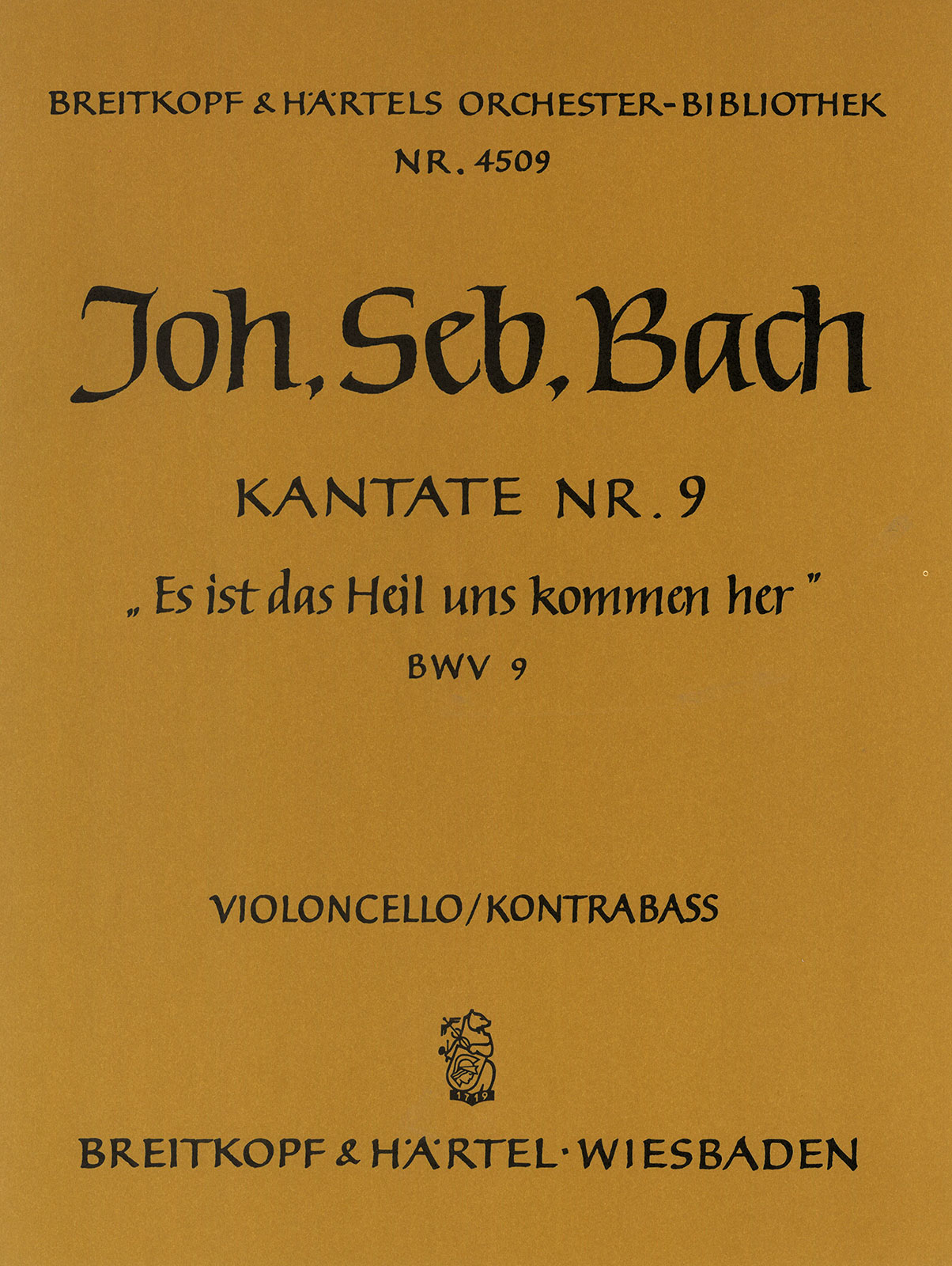 OB 4509-26 - Kantate BWV 9 „Es ist das Heil uns kommen her“ - Cover