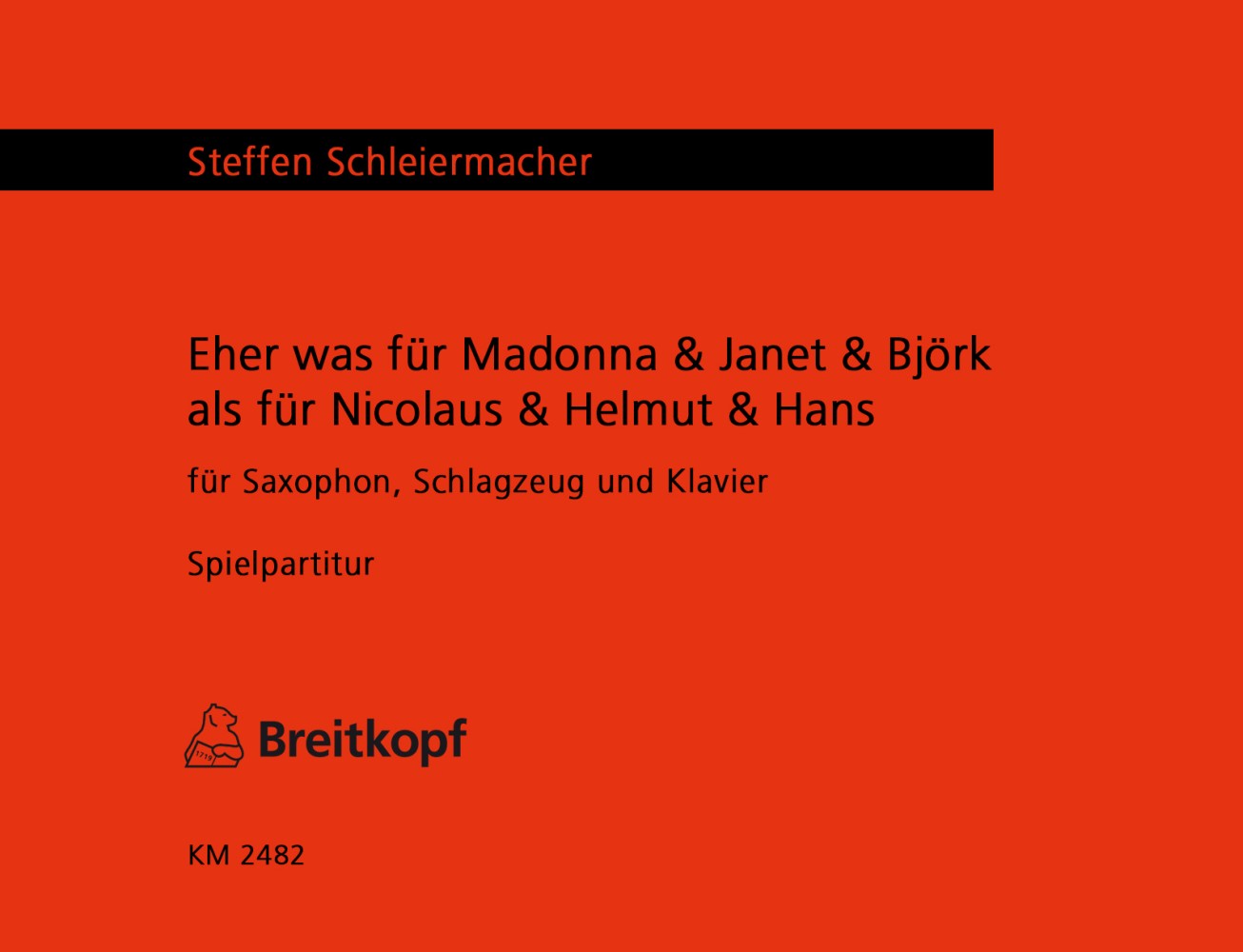 Steffen Schleiermacher - Eher was fuer Madonna & Janet & Bjoerk als fuer Nicolaus & Helmut & Hans - Cover