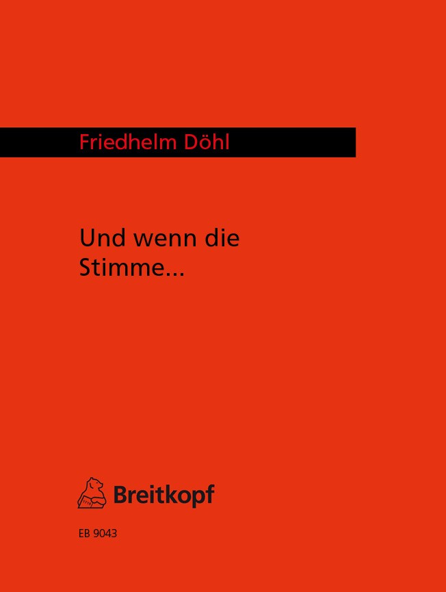 Friedhelm Döhl - Und wenn die Stimme … - Cover
