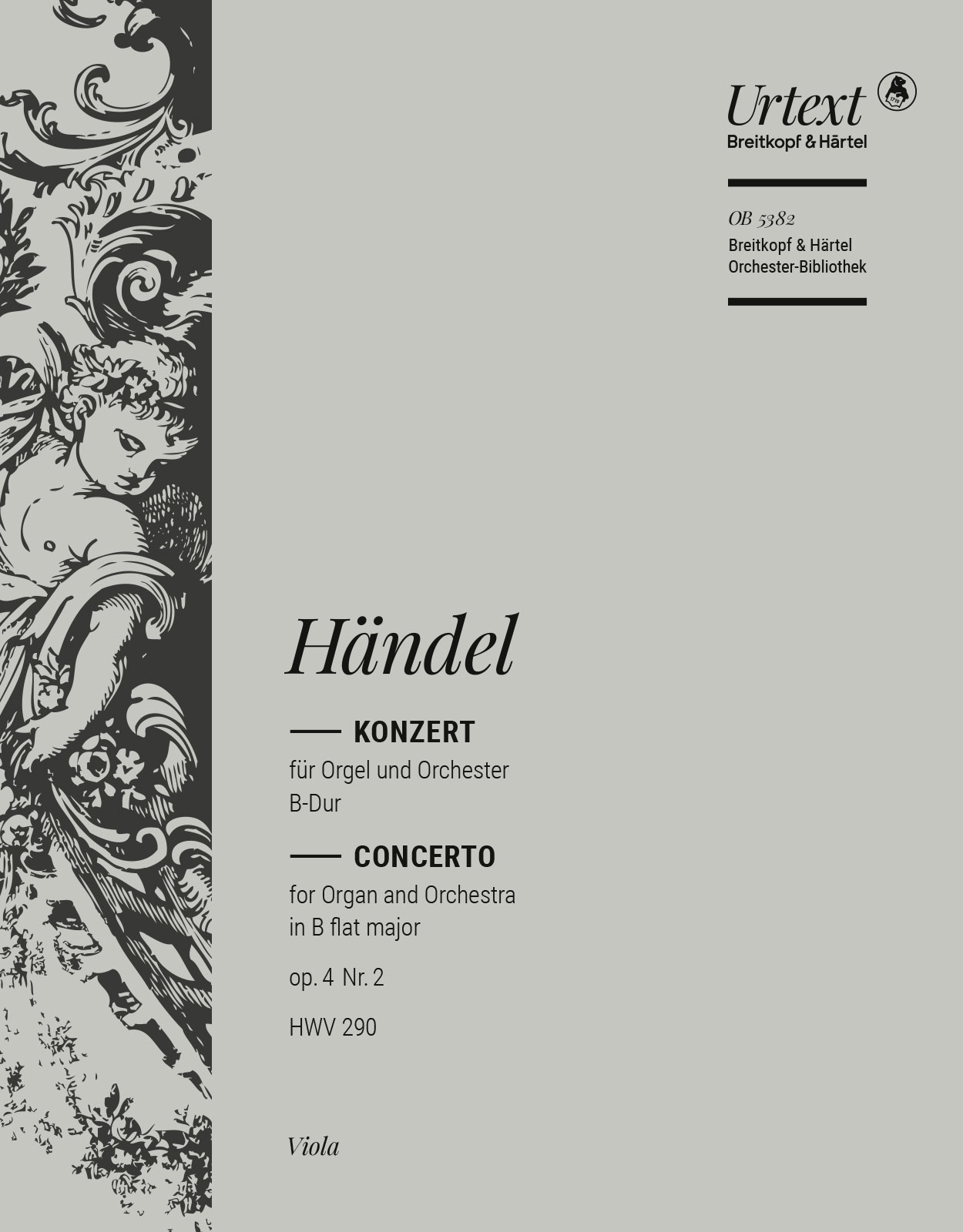 OB 5382-19 - Organ Concerto (No. 2) in B flat major Op. 4/2 HWV 290 - Cover