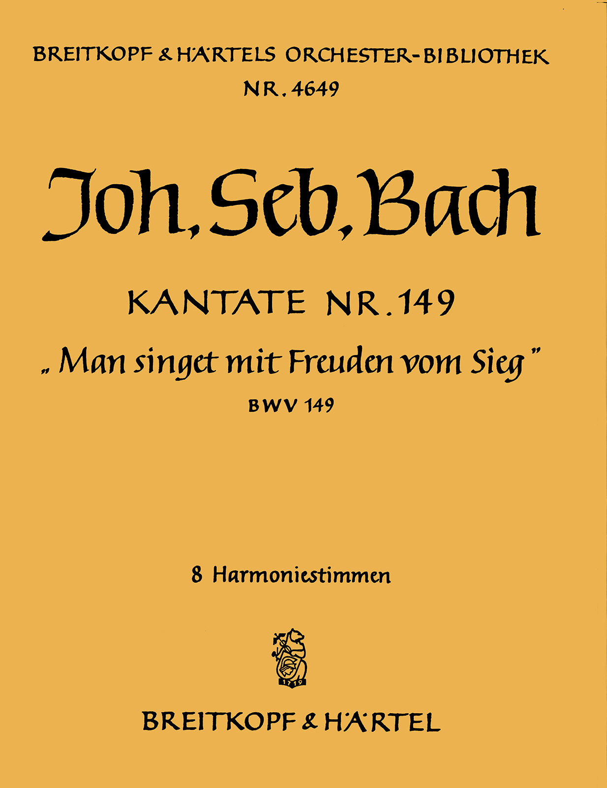OB 4649-30 - Kantate BWV 149 „Man singet mit Freuden vom Sieg“ - Cover